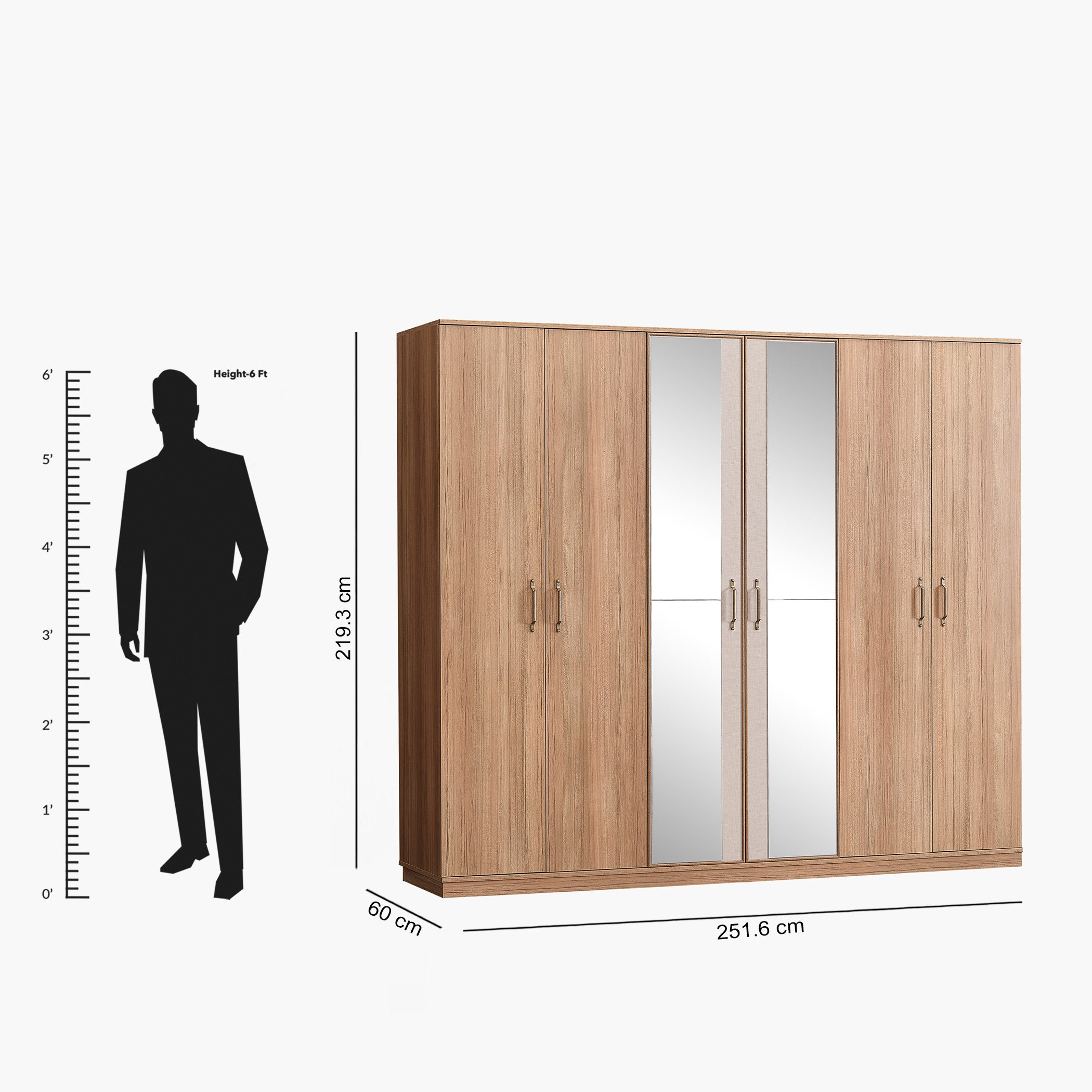 خزانة ملابس 6 أبواب مع 2 مرآة من لوريتا-hbxfurniture-wardrobes-image-6