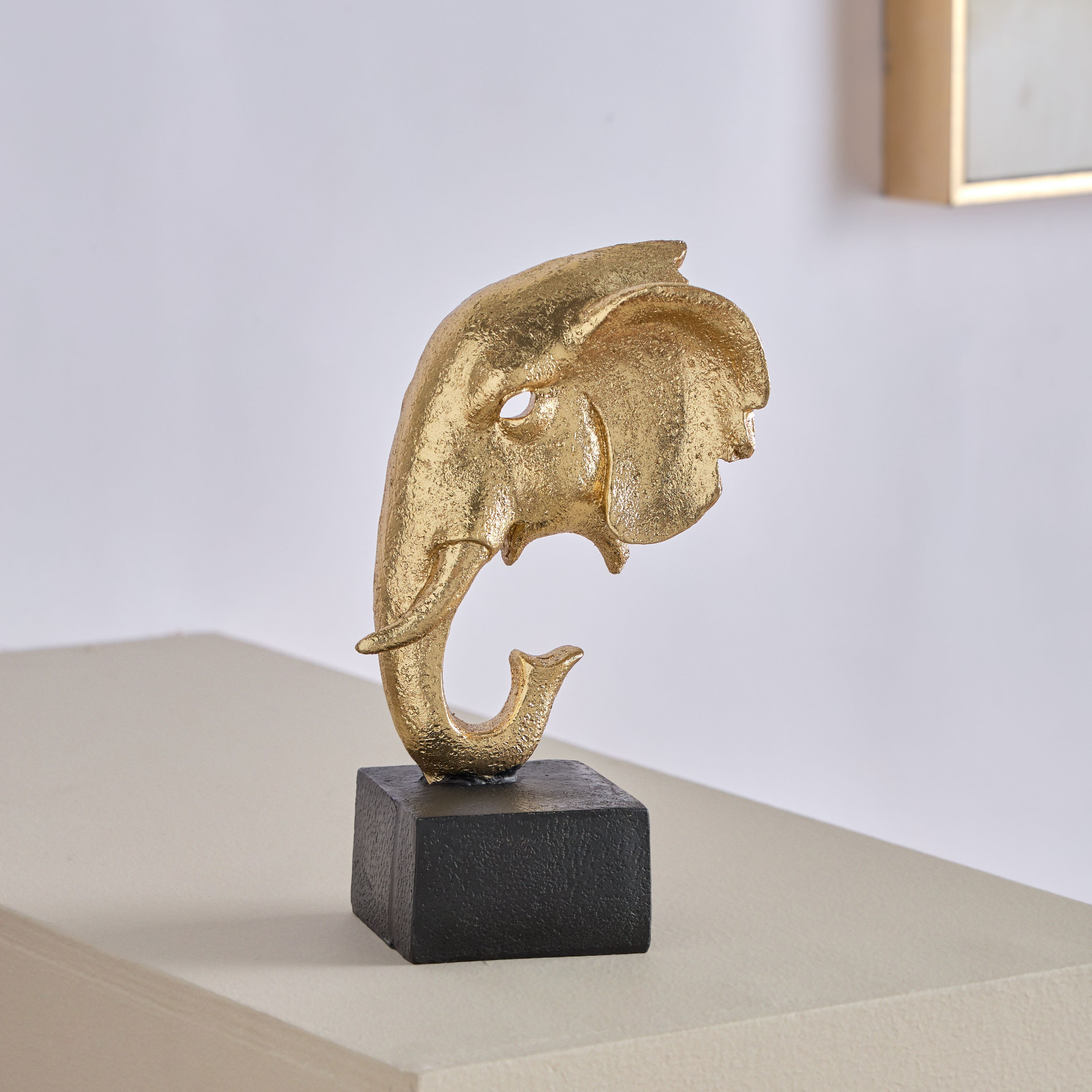 قطعة ديكور رأس فيل من البولي ريزن من رين - 16x9x20.5 سم-hbxhomeware-homedecor-figurinesandornaments-image-1