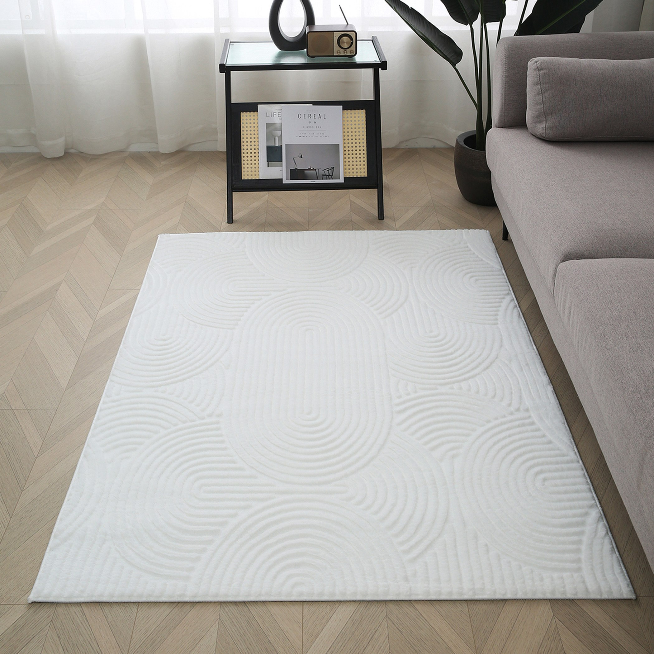 سجادة فرو أرنب منقوشة ميداس من إلسدون - 110x160 سم-hbxdecorandfurnishings-floorcoverings-rugs-image-1