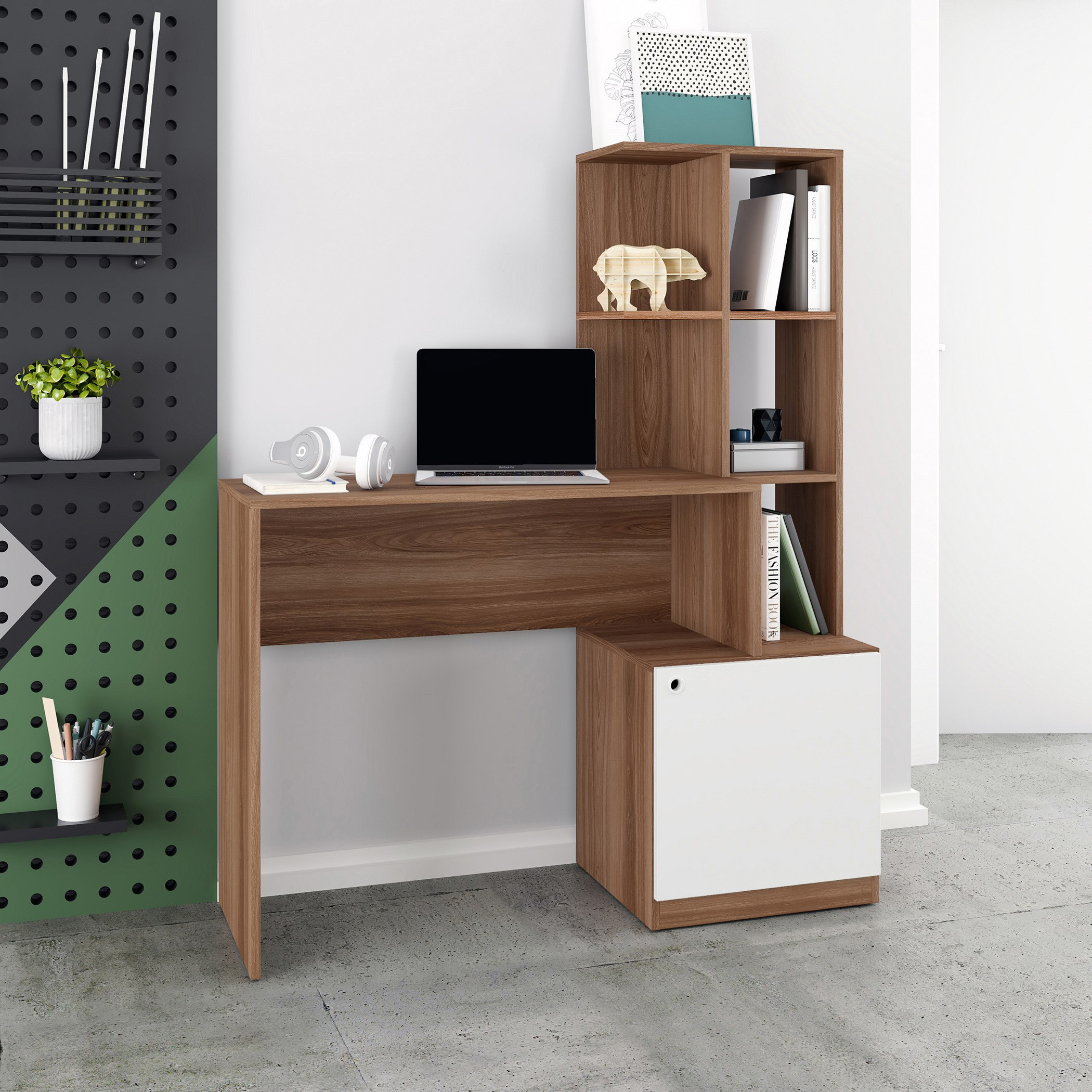 مكتب مع خزانة كتب وباب من بيانكا لوندرينا-hbxfurniture-office-desks-image-1