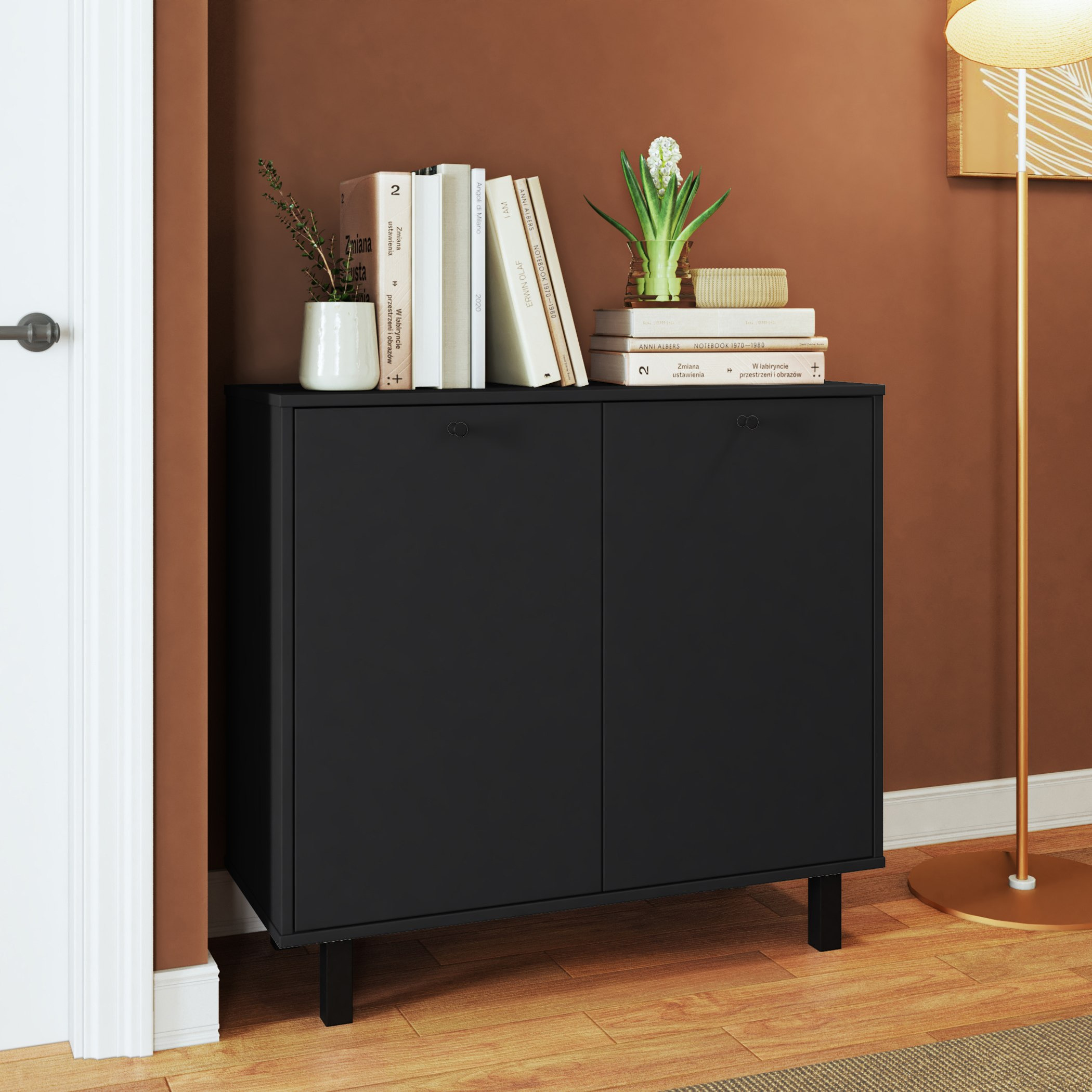 خزانة متعددة الاستخدامات ببابين من بيانكا لوندرينا-hbxfurniture-office-bookcases-image-1