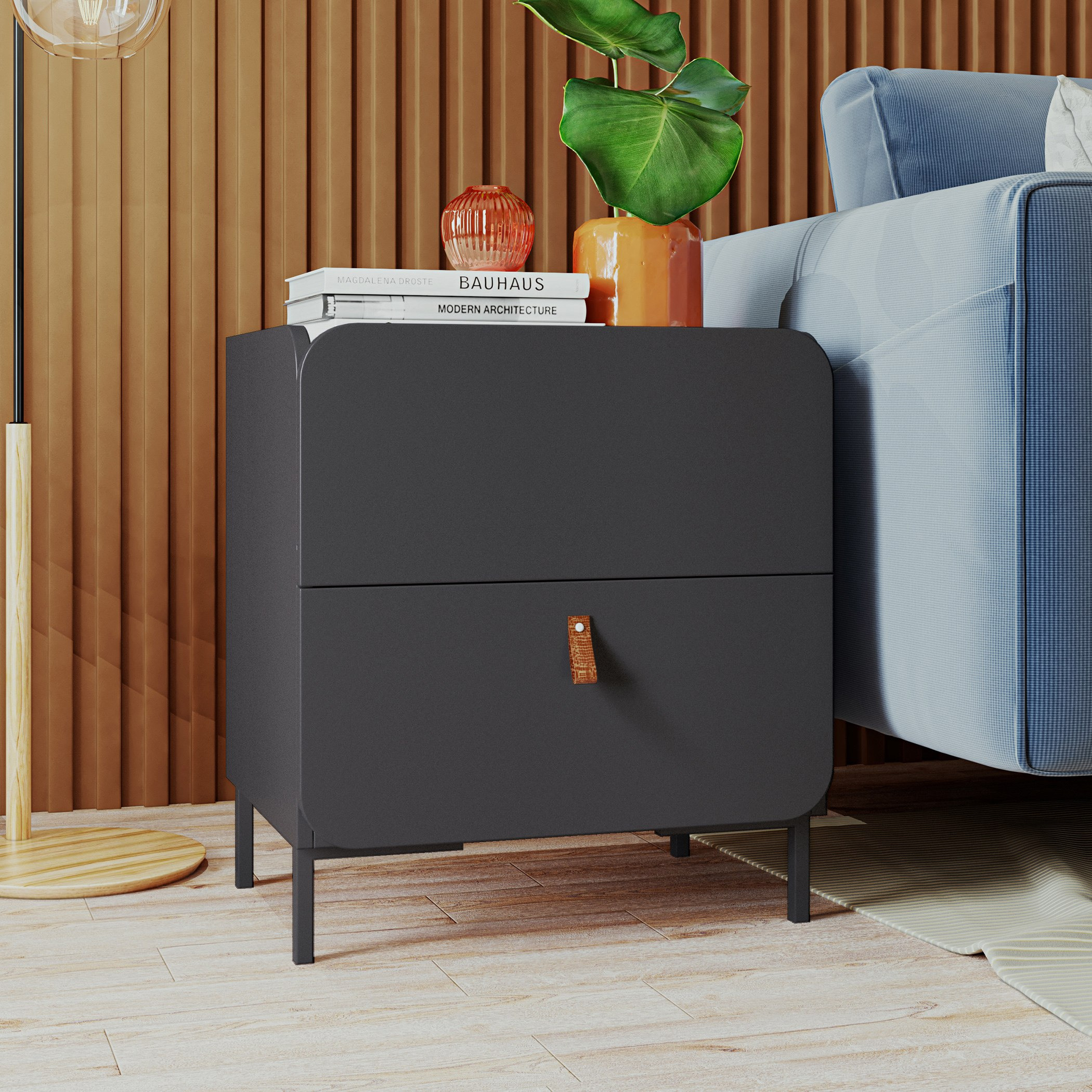 طاولة سرير جانبية 2 درج - بيانكا لوندرينا من موڤو -hbxfurniture-bedroom-nightstands-image-1