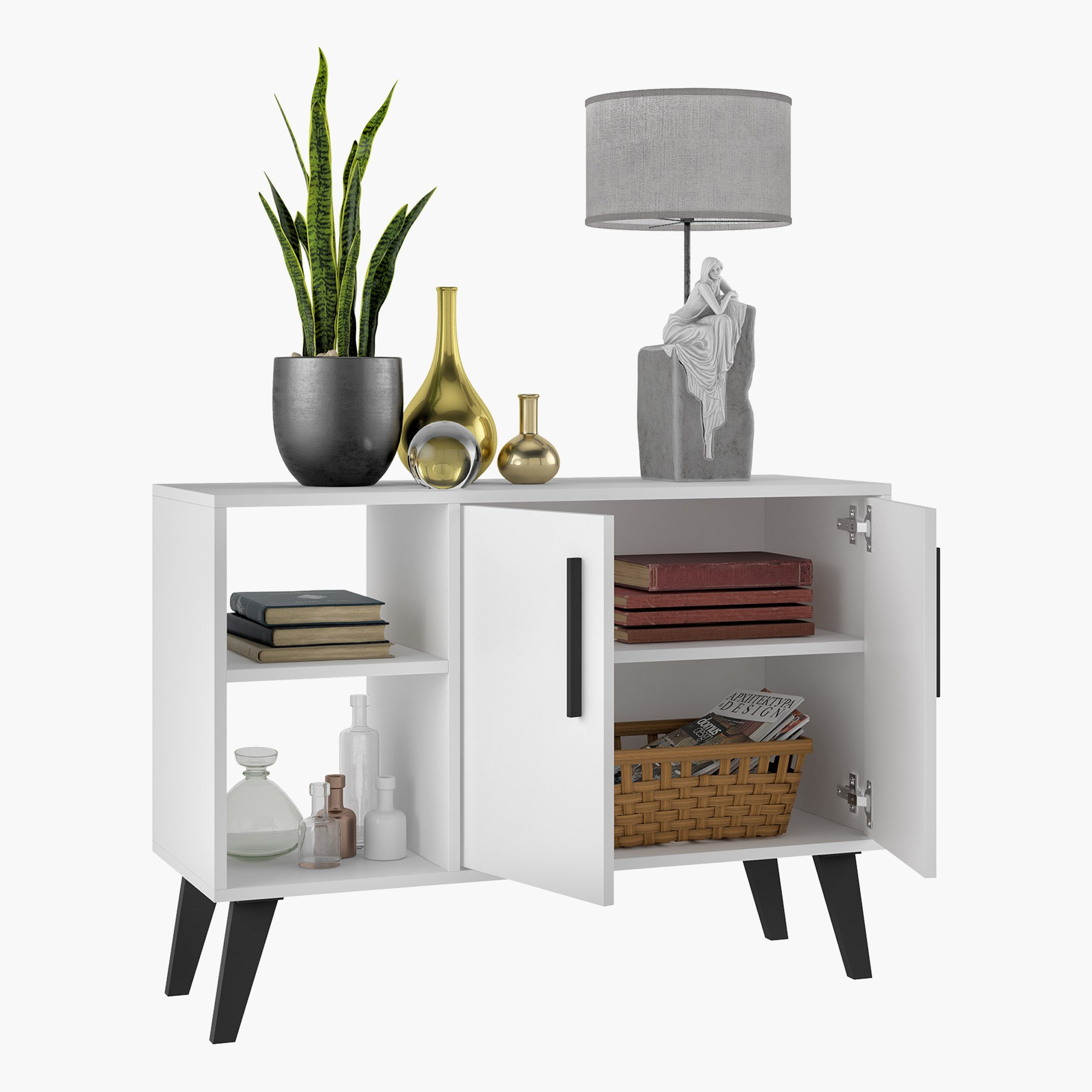 خزانة جانبية ببابين ورف - بيانكا لوندرينا-hbxfurniture-diningroom-buffetsandsideboards-image-3