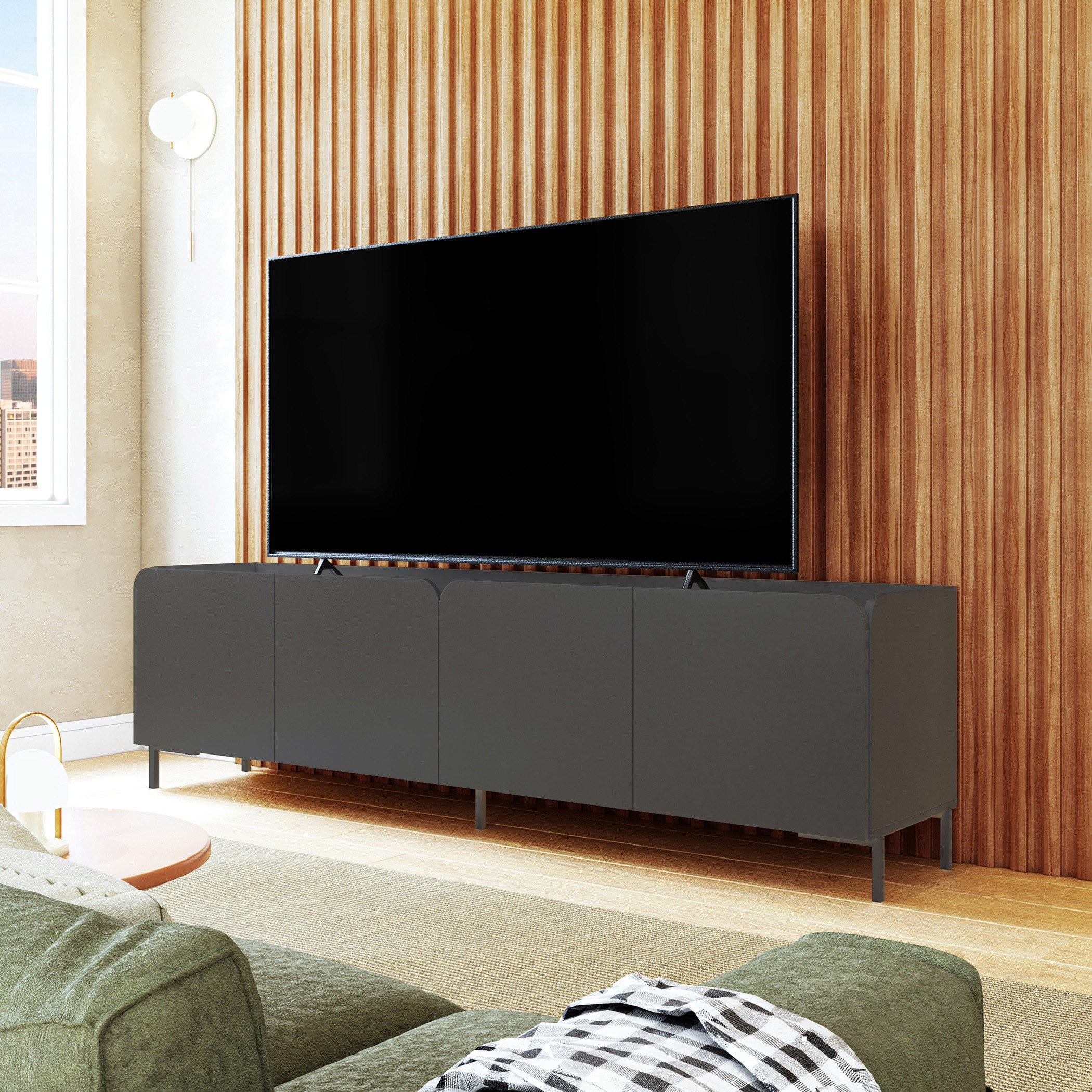 وحدة تلفزيون للأجهزة حتى 75 بوصة بـ 4 أبواب من بيانكا لوندرينا-hbxlivingroom-mediaunitsandstorage-tvunits-image-1