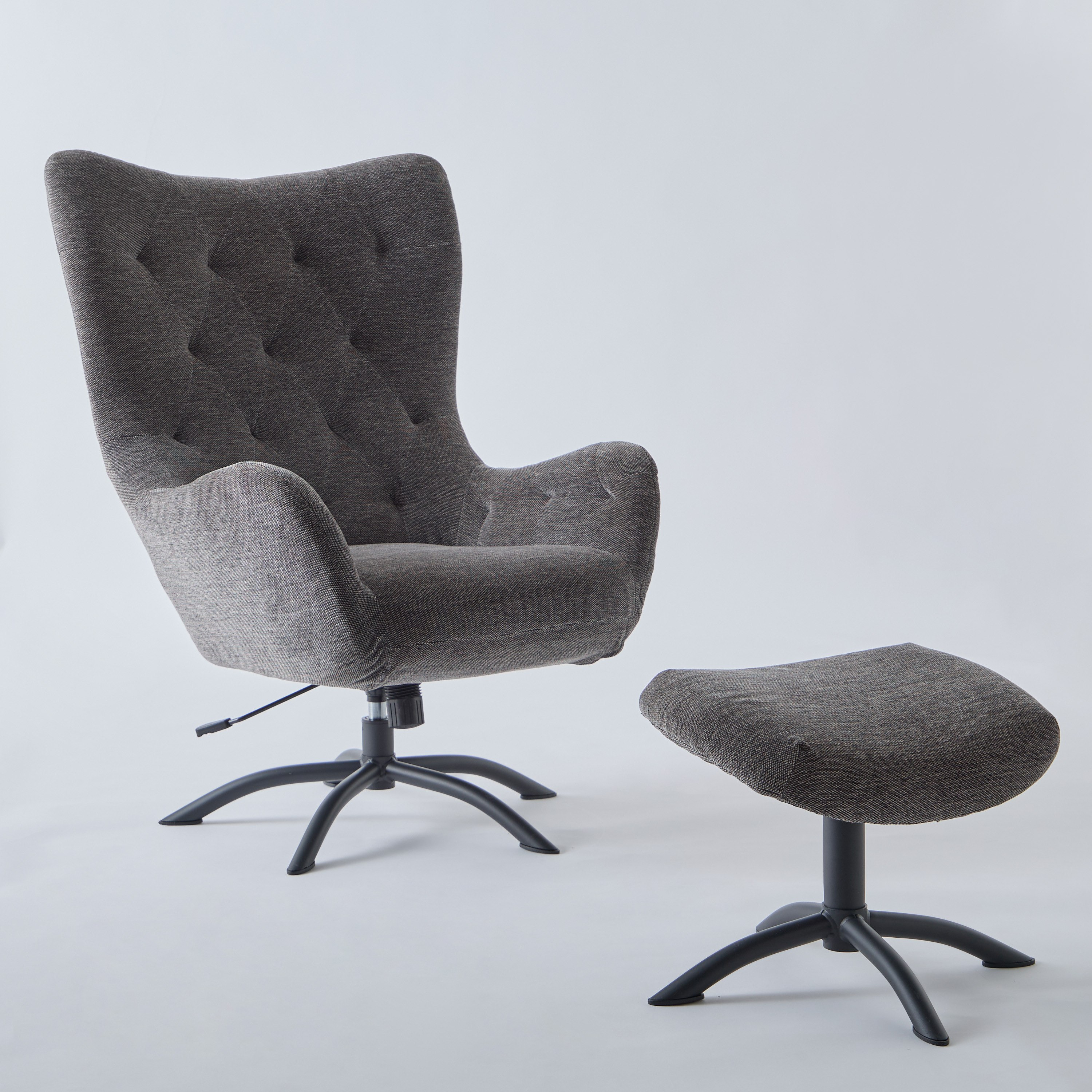 Calin Fabric Accent Chair with Swivel and Supporting Foot Stool-hbxlivingroom-sofasandarmchairs-easychairs-image-12