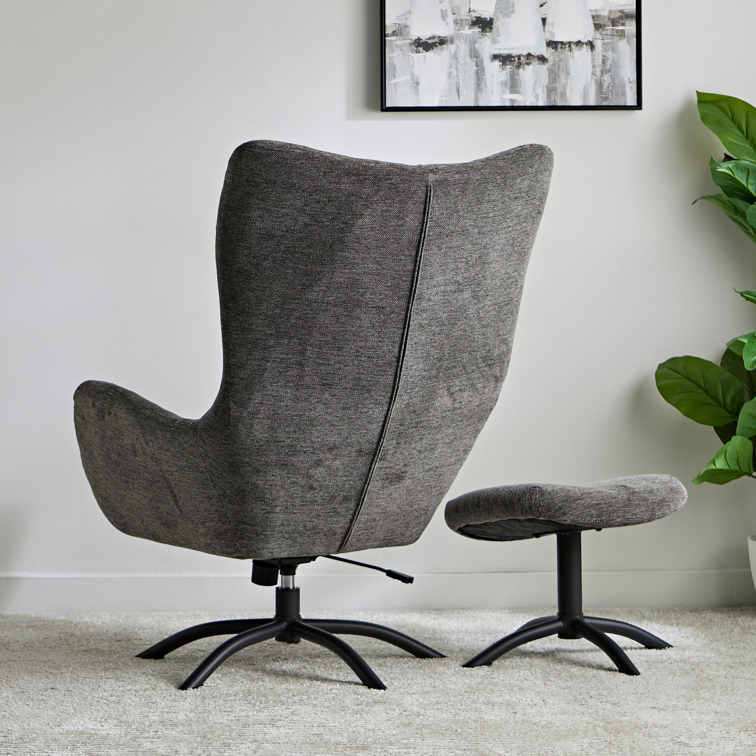 Calin Fabric Accent Chair with Swivel and Supporting Foot Stool-hbxlivingroom-sofasandarmchairs-easychairs-image-6