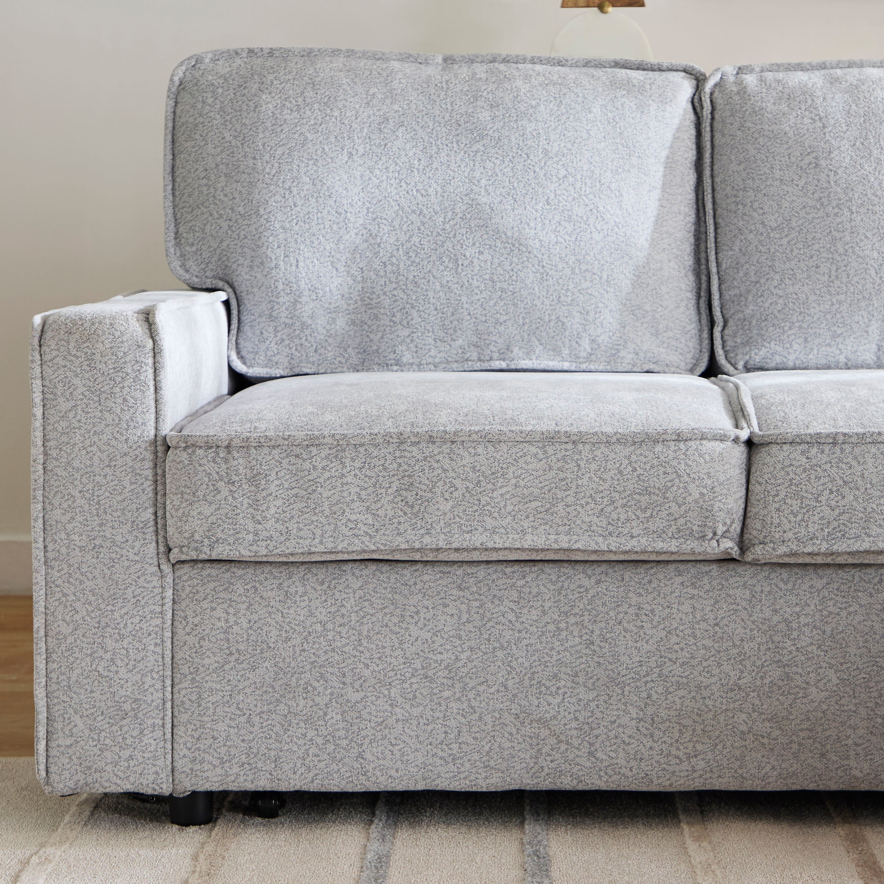 Oslo 3-Seater Reversible Storage Fabric Corner Sofa Bed with 2-Cupholder Dropdown and USB-hbxfurniture-sofasandarmchairs-sofabeds-image-8