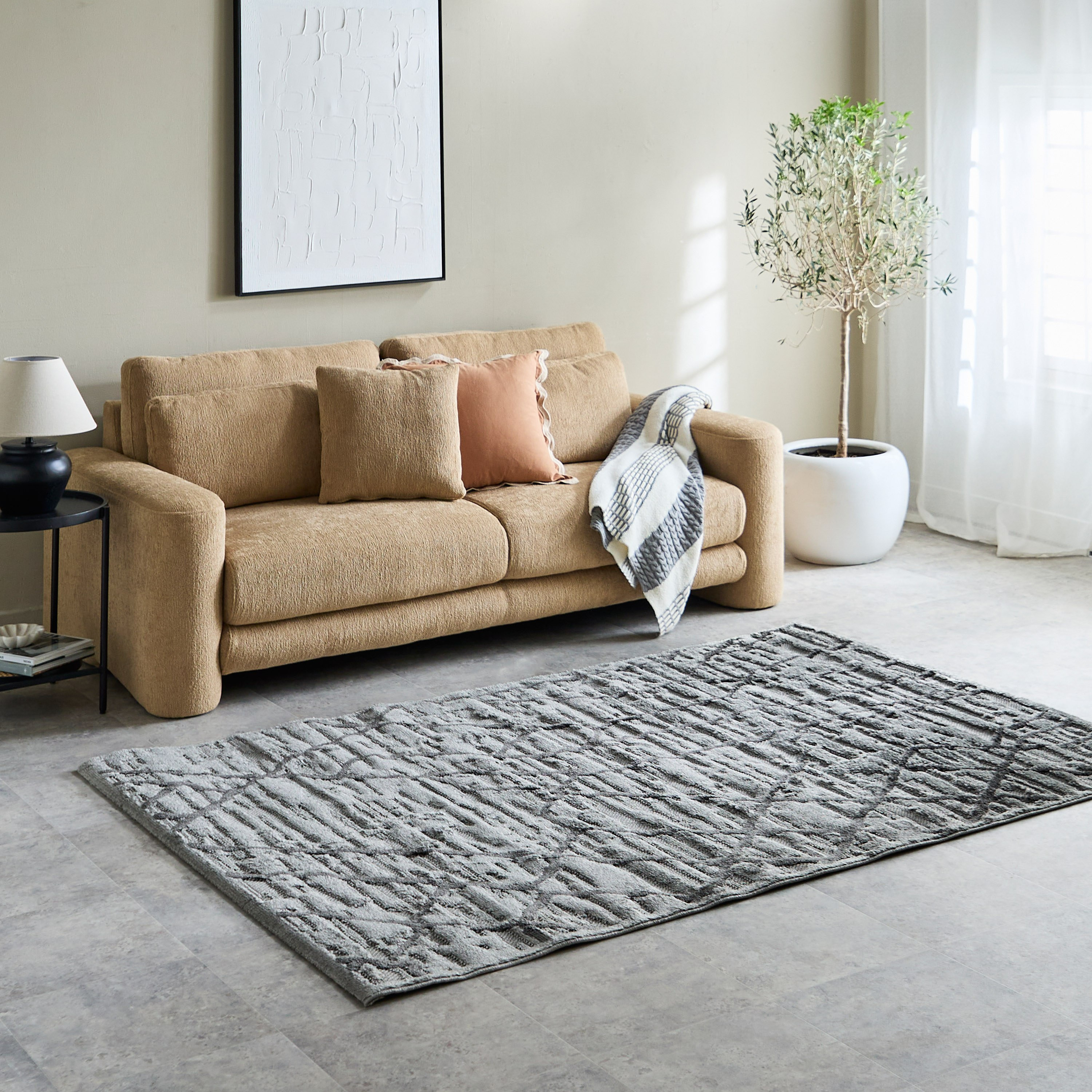 سجادة بولي بروبلين مضادة للانزلاق سترول من كيارا - 160x230 سم-hbxdecorandfurnishings-floorcoverings-rugs-image-1