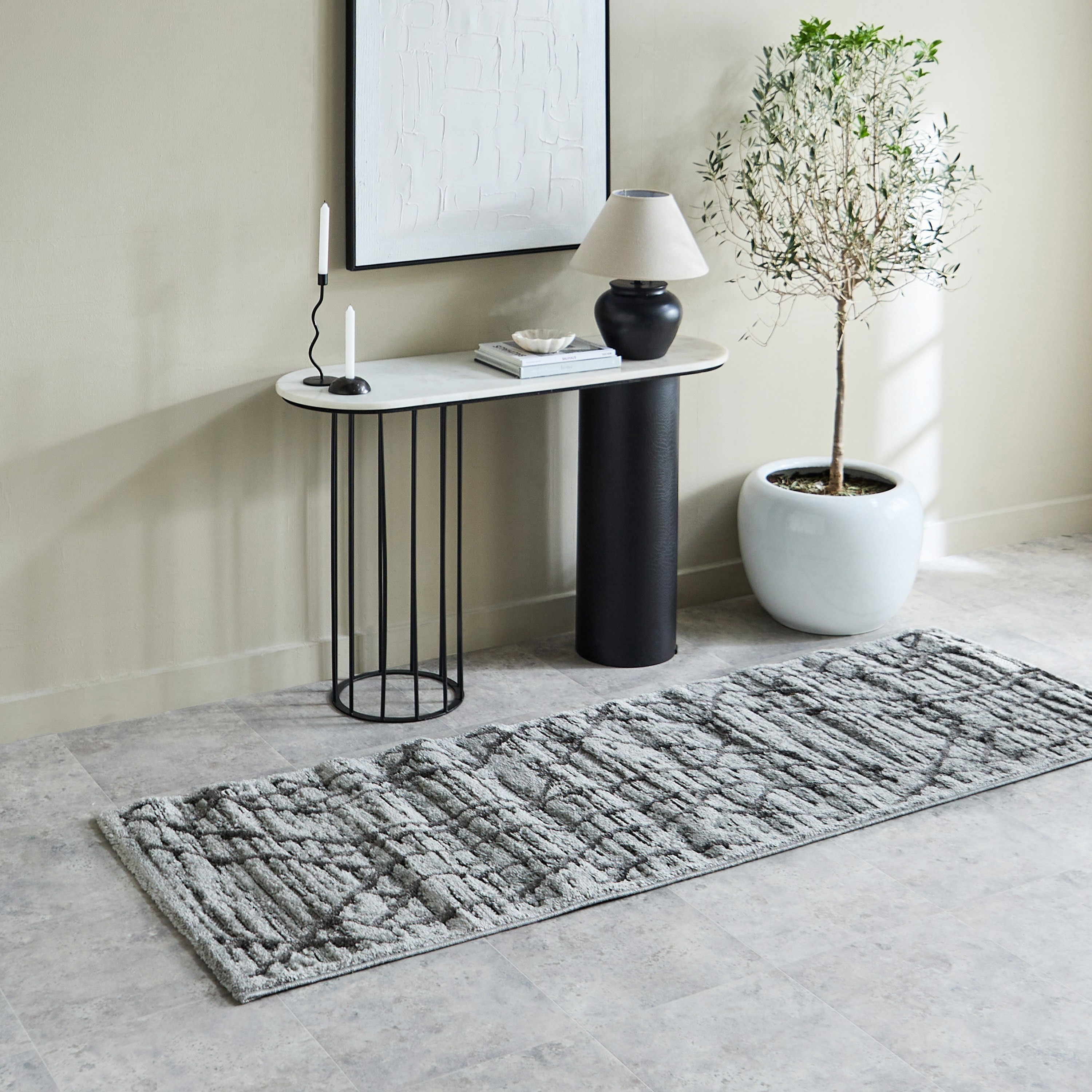 سجادة بولي بروبلين مضادة للانزلاق سترول من كيارا - 230x80 سم-hbxdecorandfurnishings-floorcoverings-rugs-image-1