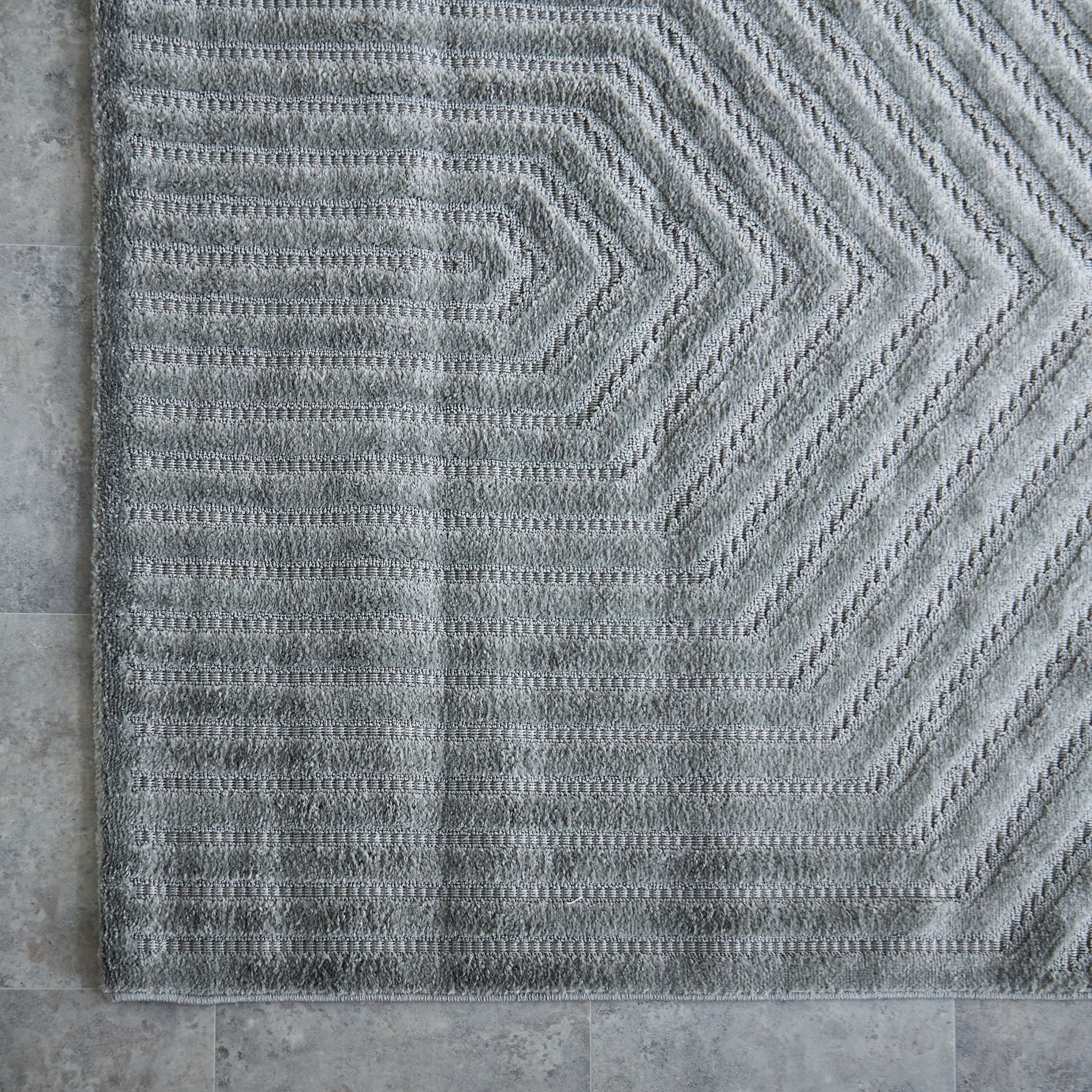Ciara Ashen Anti Skid Polypropylene Rug - 80x230 cm-hbxdecorandfurnishings-floorcoverings-rugs-image-2