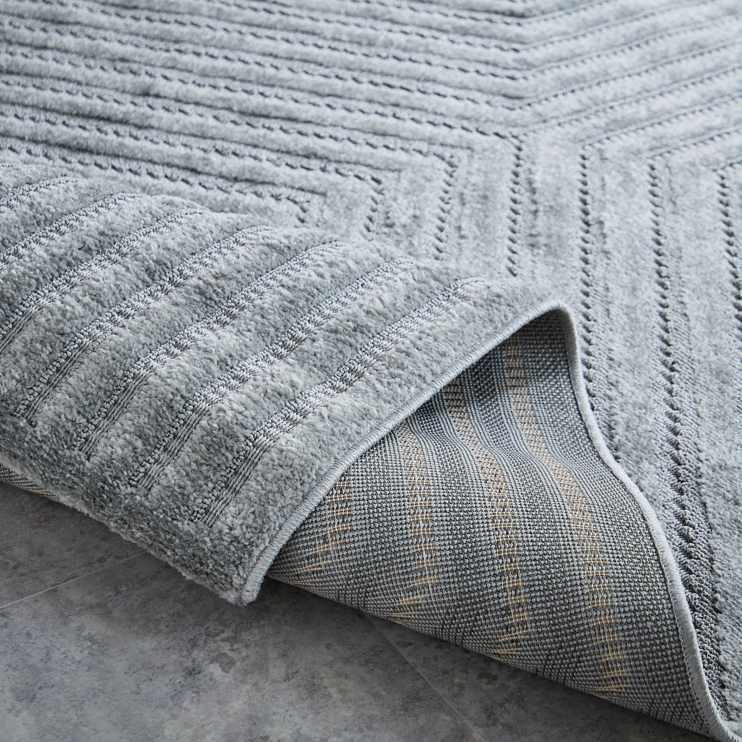 Ciara Ashen Anti Skid Polypropylene Rug - 80x230 cm-hbxdecorandfurnishings-floorcoverings-rugs-image-4