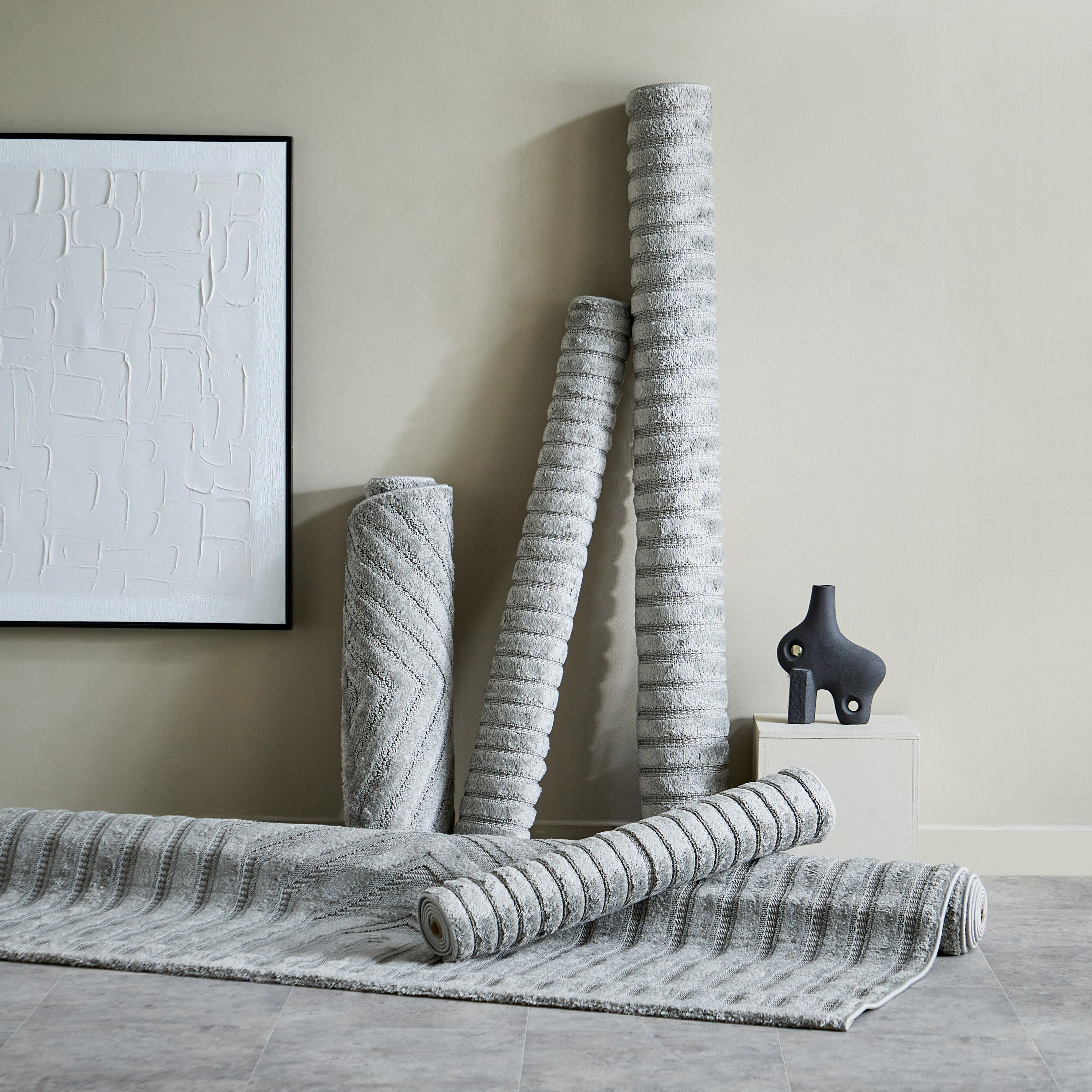 Ciara Ashen Anti Skid Polypropylene Rug - 80x230 cm-hbxdecorandfurnishings-floorcoverings-rugs-image-5