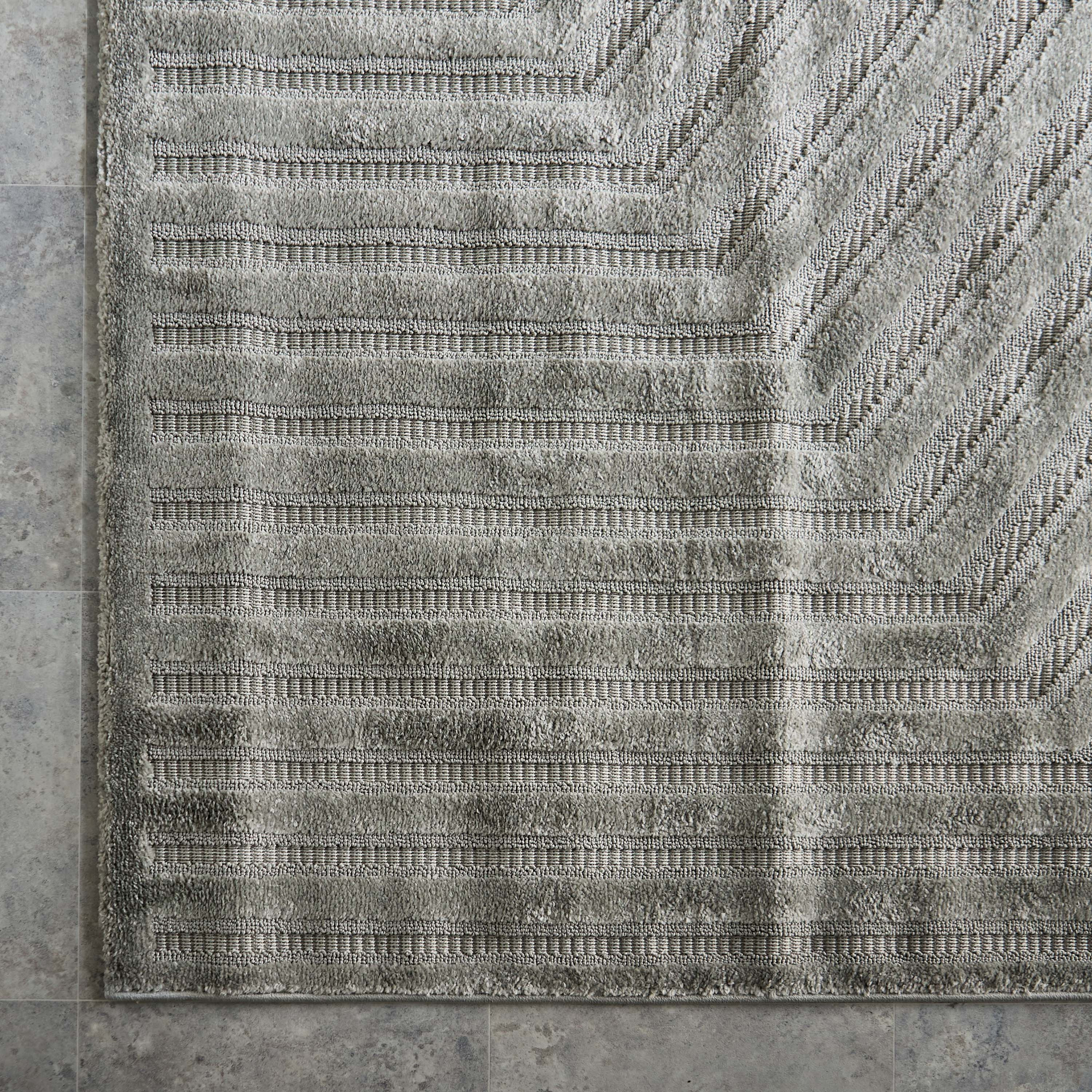 Ciara Ashen Anti Skid Polypropylene Rug - 200x300 cm-hbxdecorandfurnishings-floorcoverings-rugs-image-2