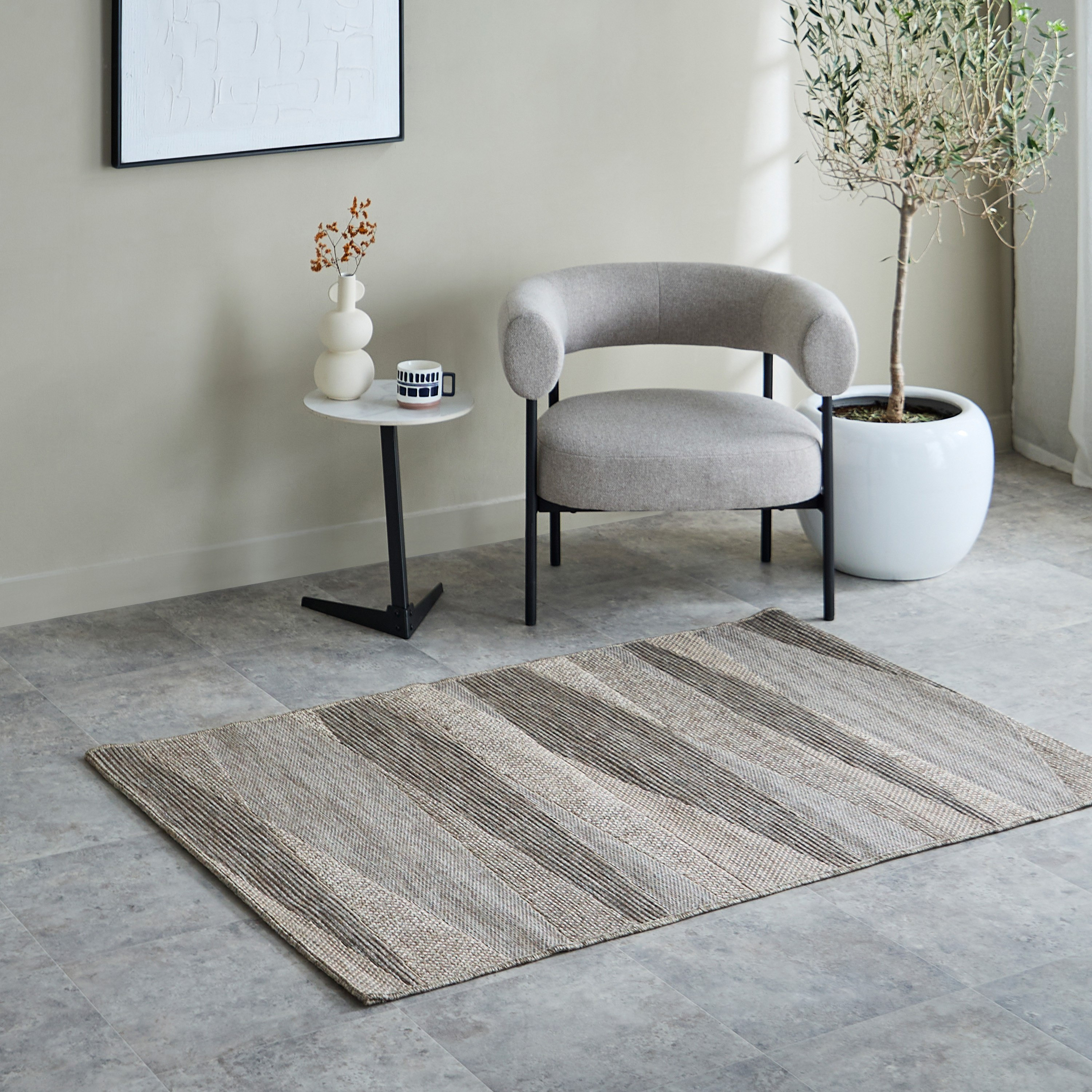 Oria Waves Outdoor Polyprpylene Rug - 120x170 cm-hbxdecorandfurnishings-floorcoverings-rugs-image-1