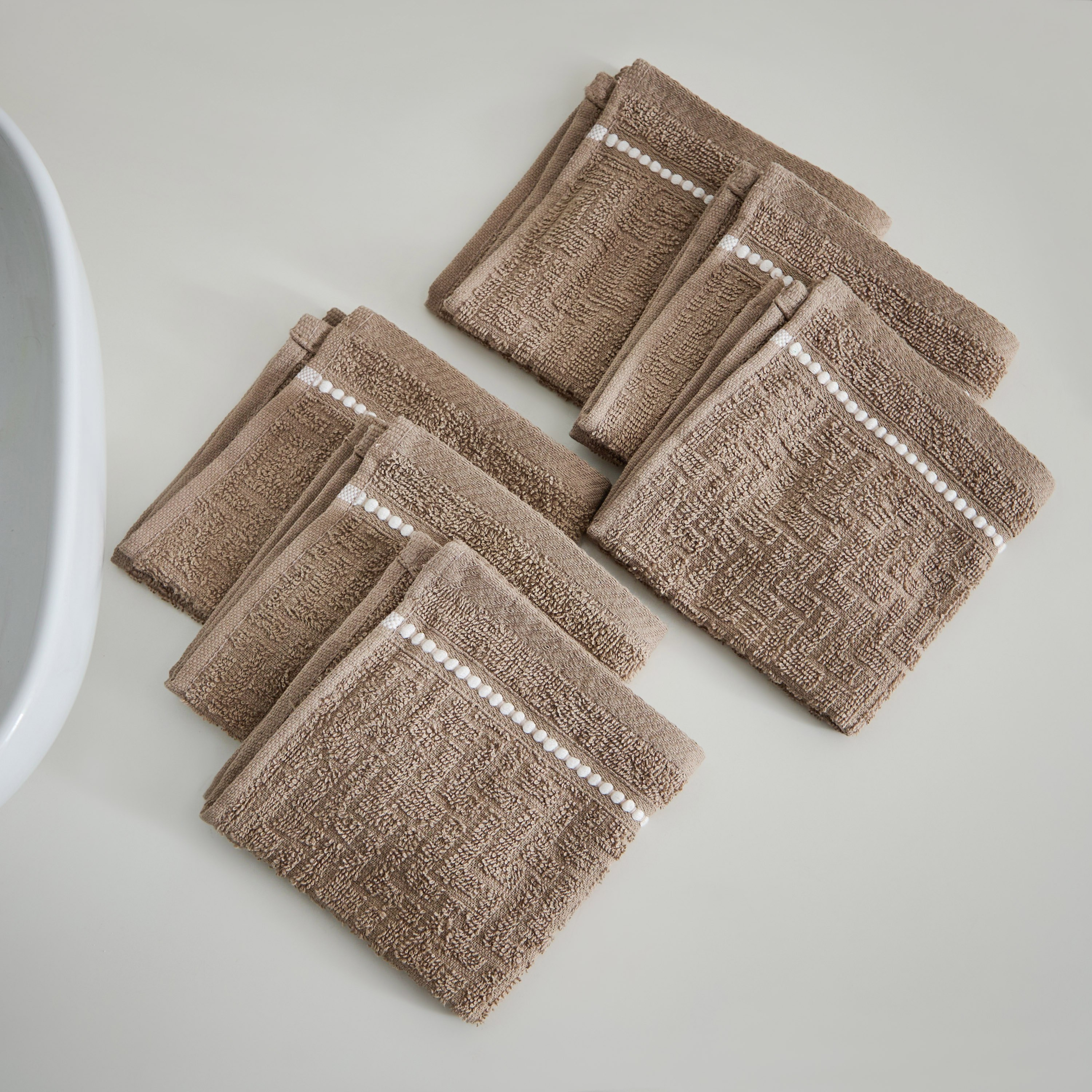 طقم مناشف وجه قطن 6 قطع من أتلانتا - 30×30 سم-hbxbathroom-bathroomtextiles-image-3