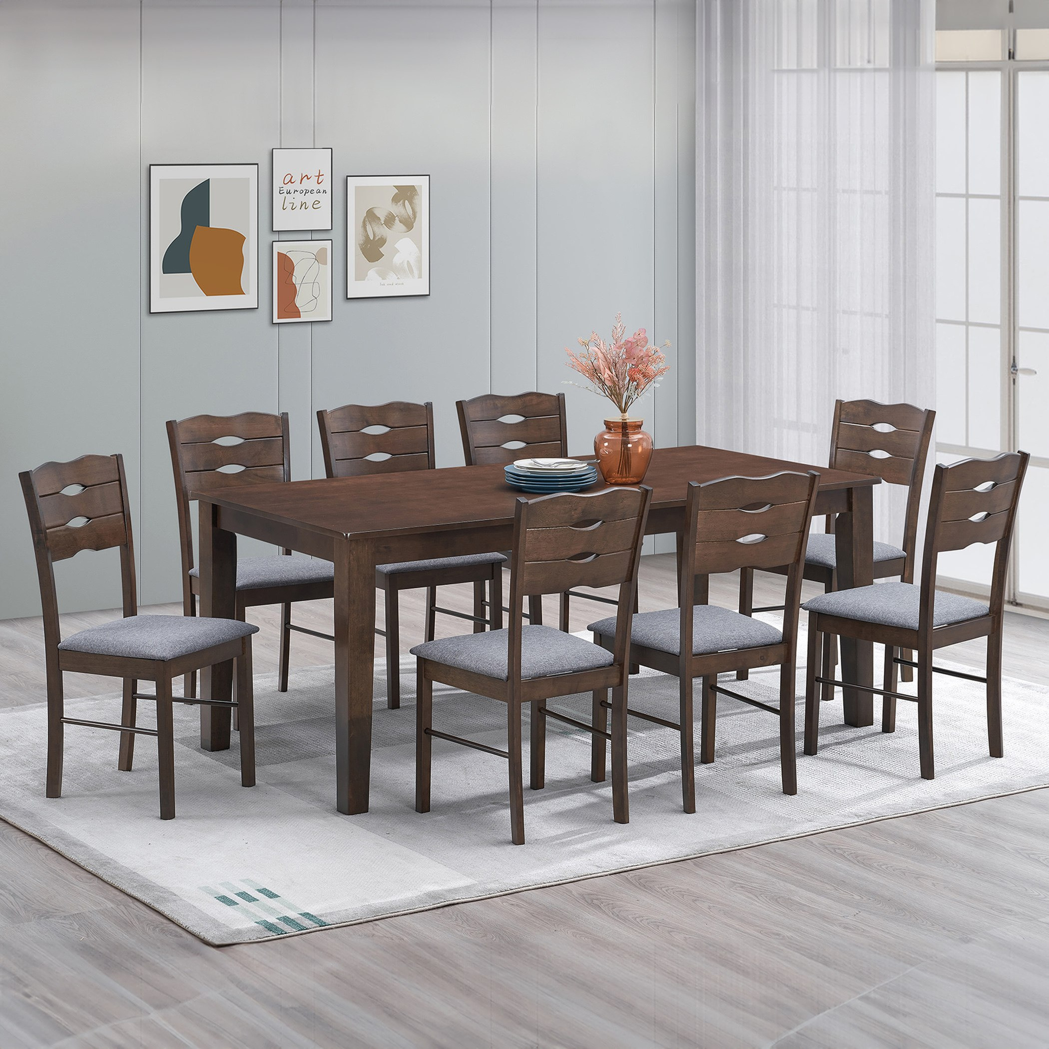 طقم سفرة 8 مقاعد من بلجيكا-hbxfurniture-diningtablesandsets-diningsets-eightseater-image-1
