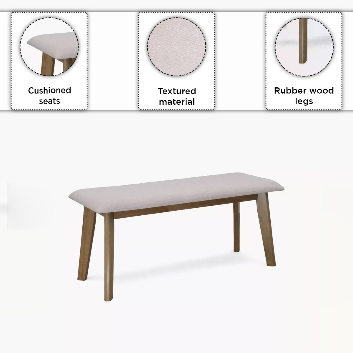 طقم سفرة 6 مقاعد مع مقعد بنش من جافا-hbxfurniture-diningtablesandsets-diningsets-sixseater-image-6