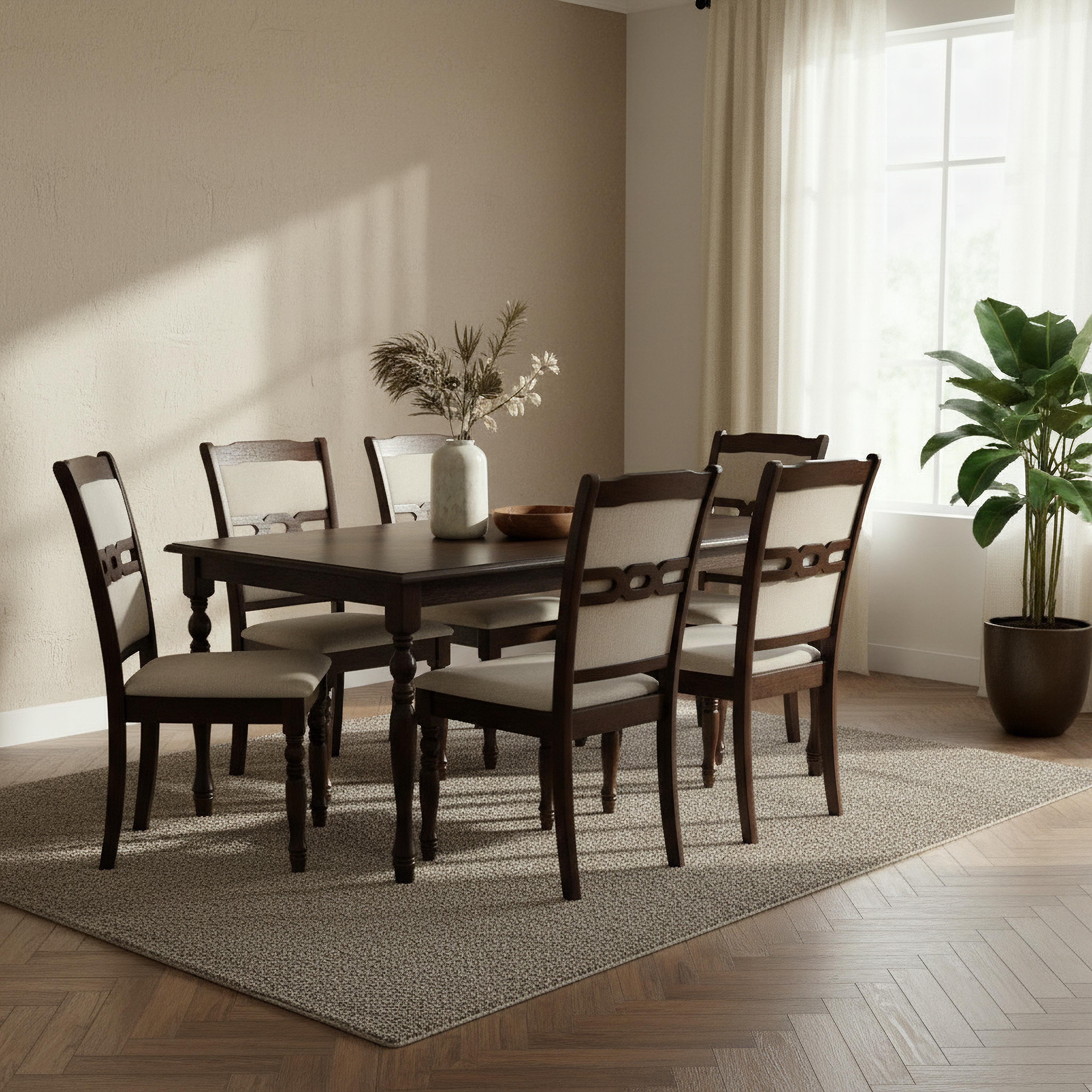 Kansas 6-Seater Dining Set-hbxfurniture-diningtablesandsets-diningsets-sixseater-image-1