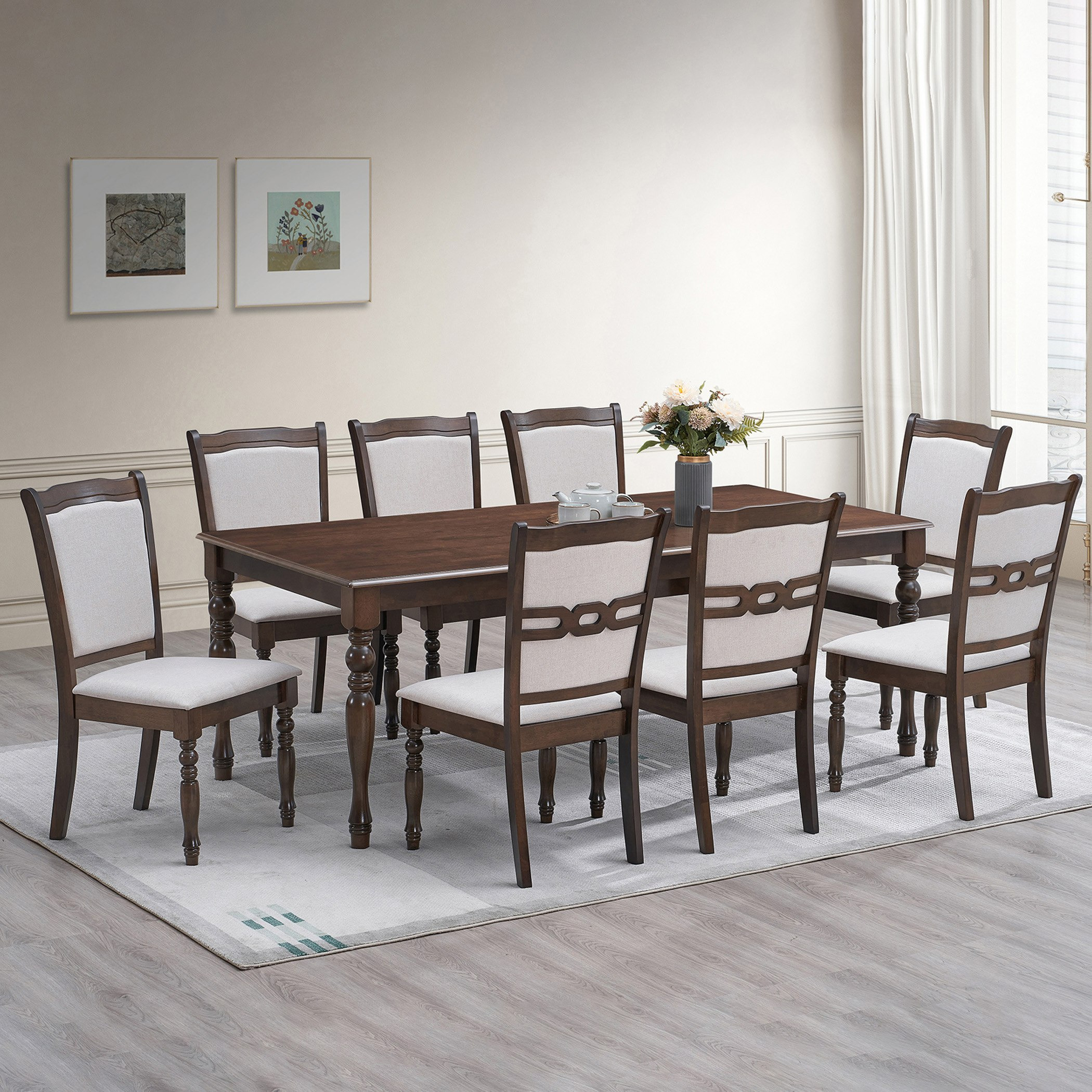 Kansas 8-Seater Dining Set-hbxfurniture-diningtablesandsets-diningsets-eightseater-image-1