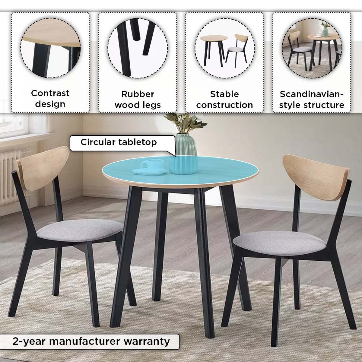 طقم سفرة مستديرة بمقعدين من كاميرون-hbxfurniture-diningtablesandsets-diningsets-twoseater-image-7