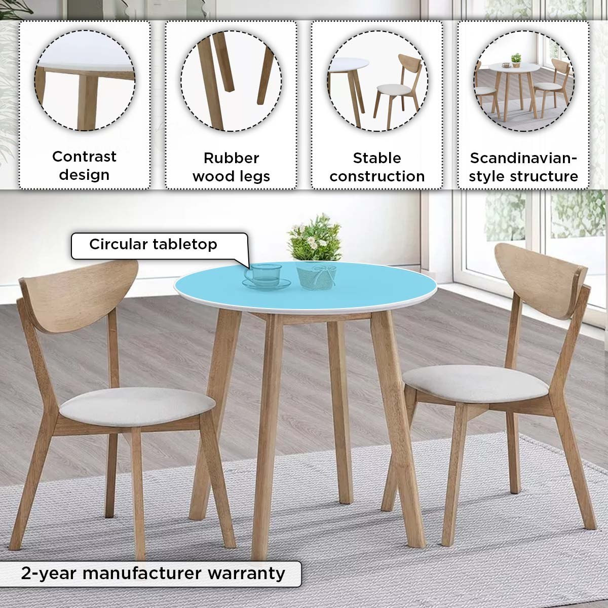 طقم سفرة مستديرة بمقعدين من كاميرون-hbxfurniture-diningtablesandsets-diningsets-twoseater-image-6