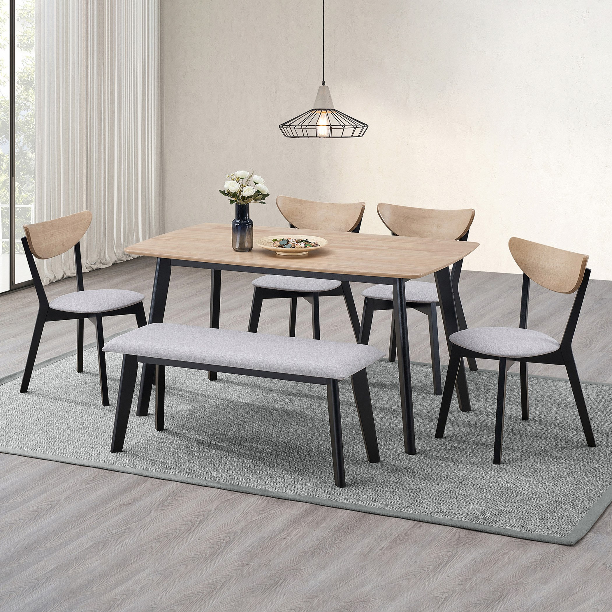 طقم سفرة 6 مقاعد من كاميرون-hbxfurniture-diningtablesandsets-diningsets-sixseater-image-1