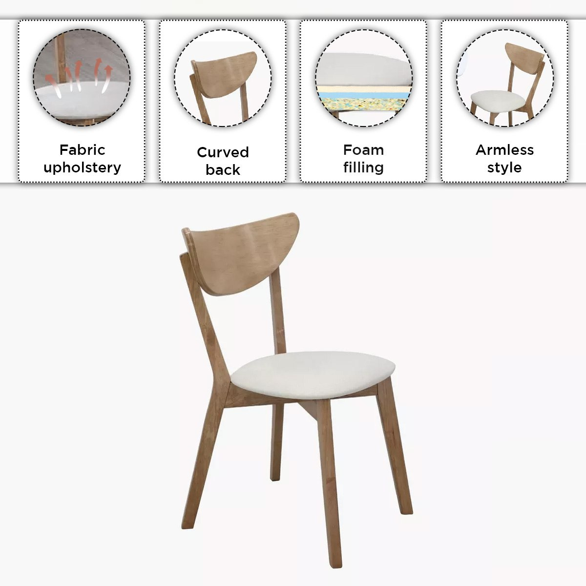 طقم سفرة 6 مقاعد مع مقعد بنش من كاميرون-hbxfurniture-diningtablesandsets-diningsets-sixseater-image-5