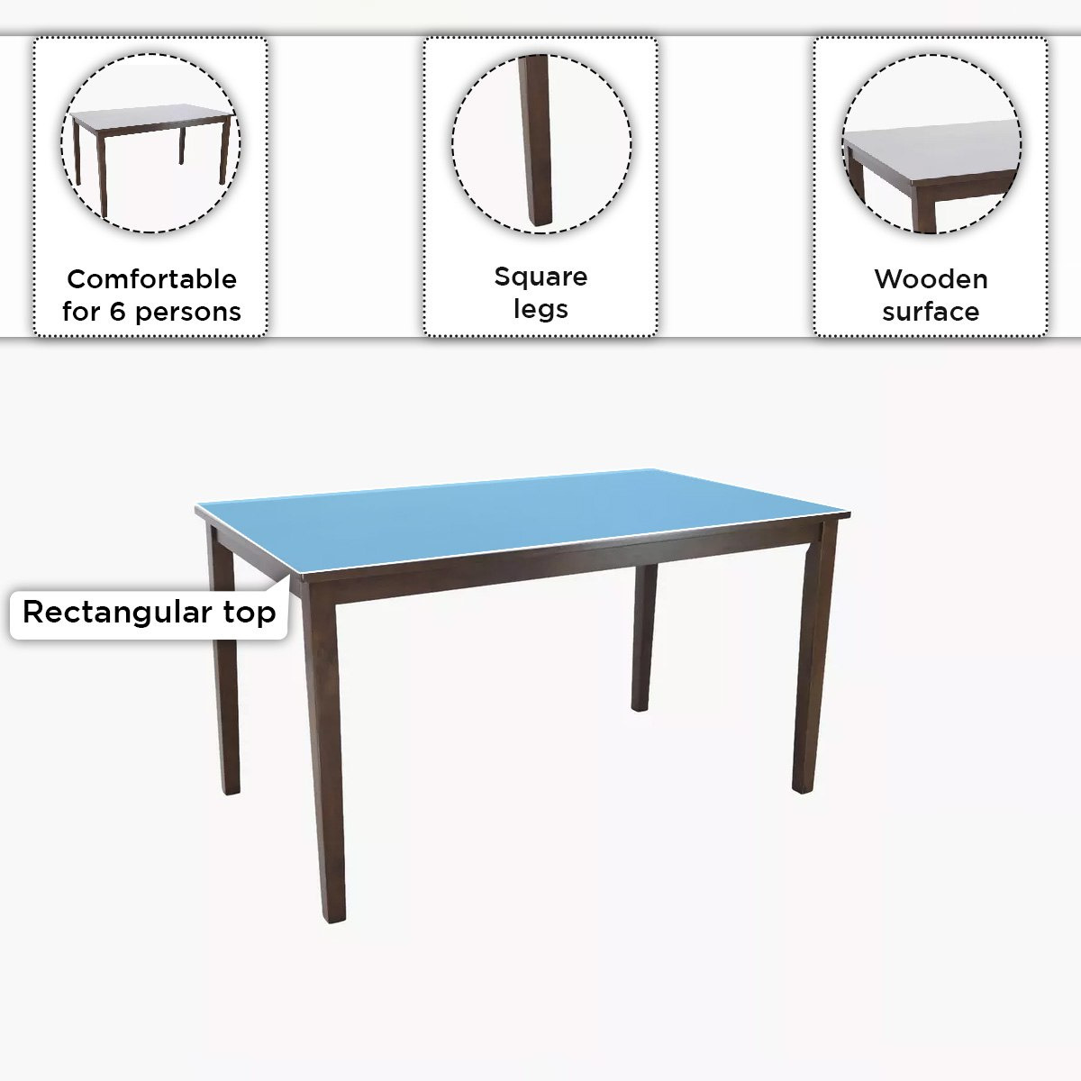 طقم سفرة 6 مقاعد مع مقعد بنش من كاميرون-hbxfurniture-diningtablesandsets-diningsets-sixseater-image-6