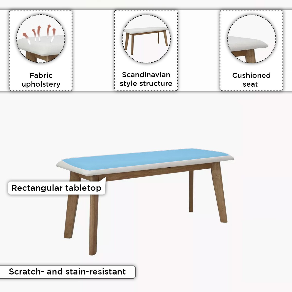 طقم سفرة 6 مقاعد مع مقعد بنش من كاميرون-hbxfurniture-diningtablesandsets-diningsets-sixseater-image-7