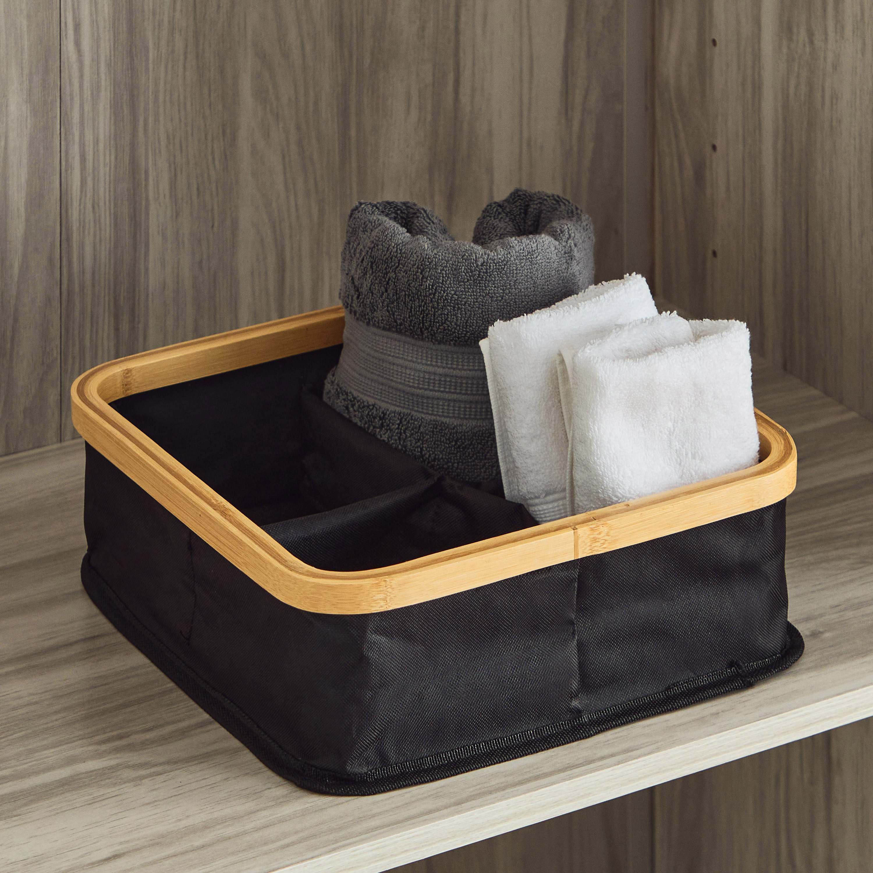 Oxford Fabric Wardrobe Organiser with 4 Compartments-hbxbedroom-bedroomaccessories-bedroomstorage-image-1