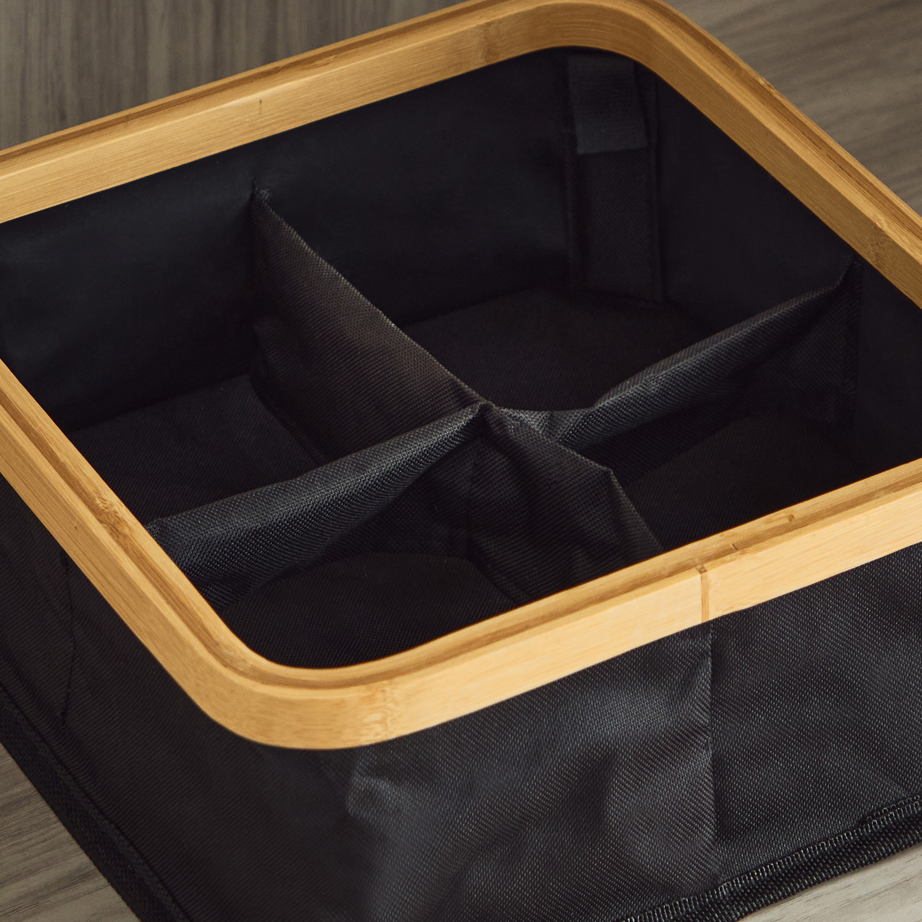 Oxford Fabric Wardrobe Organiser with 4 Compartments-hbxbedroom-bedroomaccessories-bedroomstorage-image-3