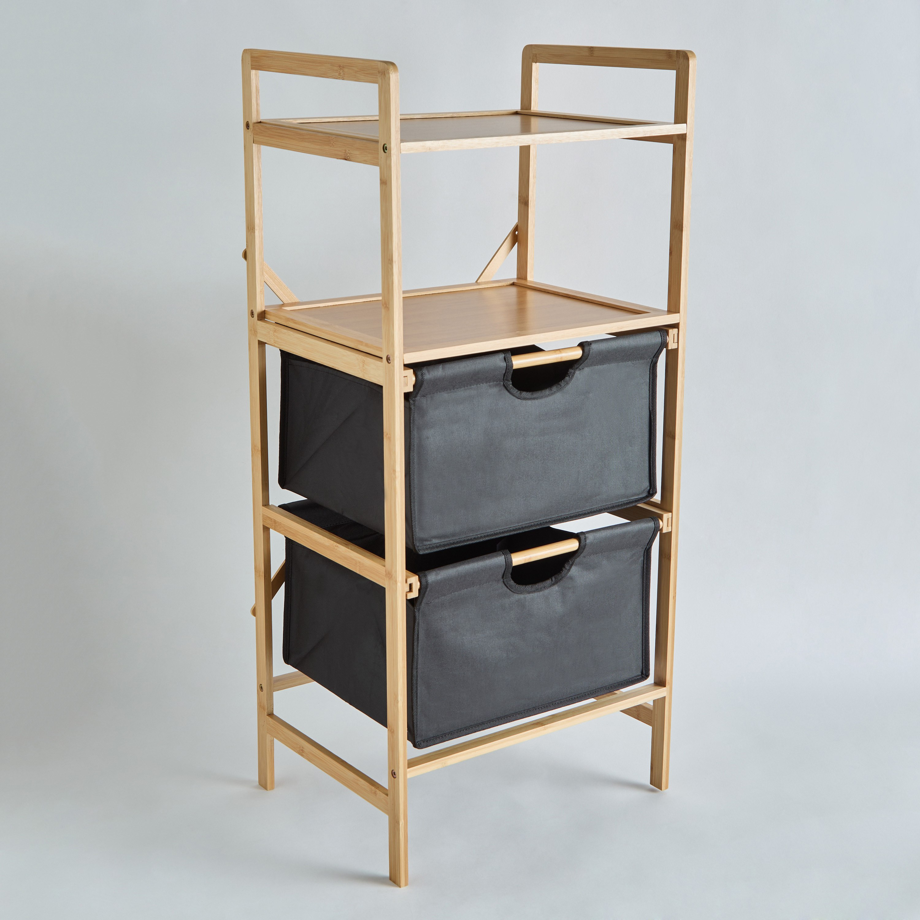 Oxford 2-Tier Storage Basket with Bamboo Shelf - 43x33x96 cm-hbxbedroom-bedroomaccessories-bedroomstorage-image-7