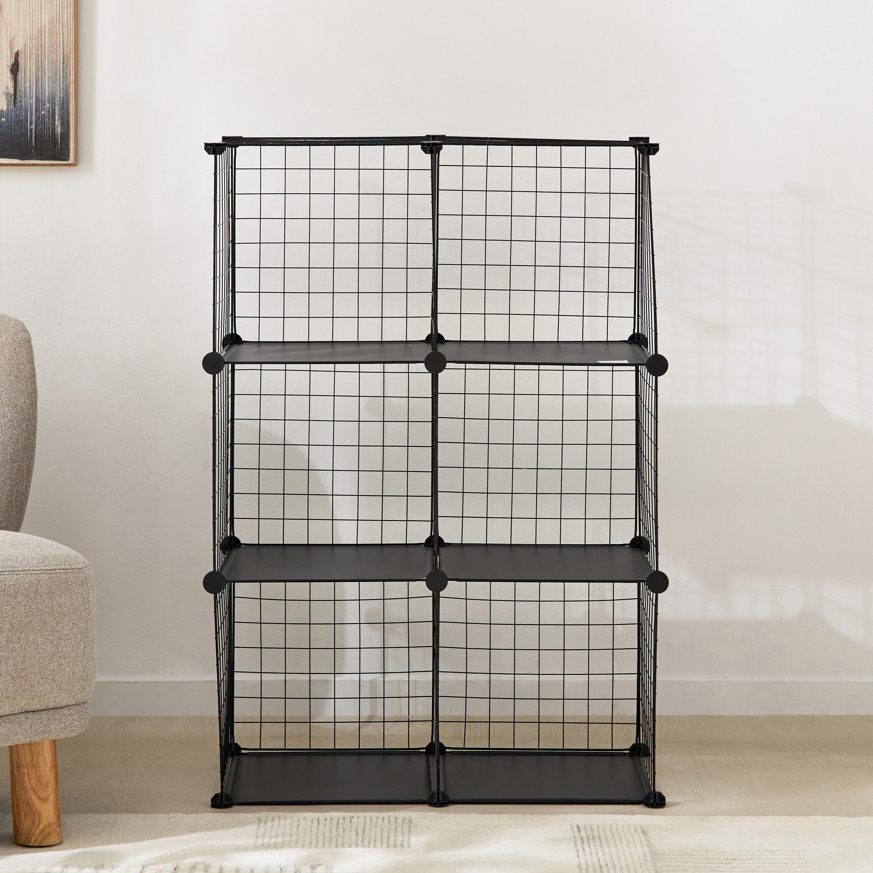 وحدة تخزين بأسلاك 6 أقسام من نوفل-hbxbedroom-bedroomaccessories-bedroomstorage-image-2