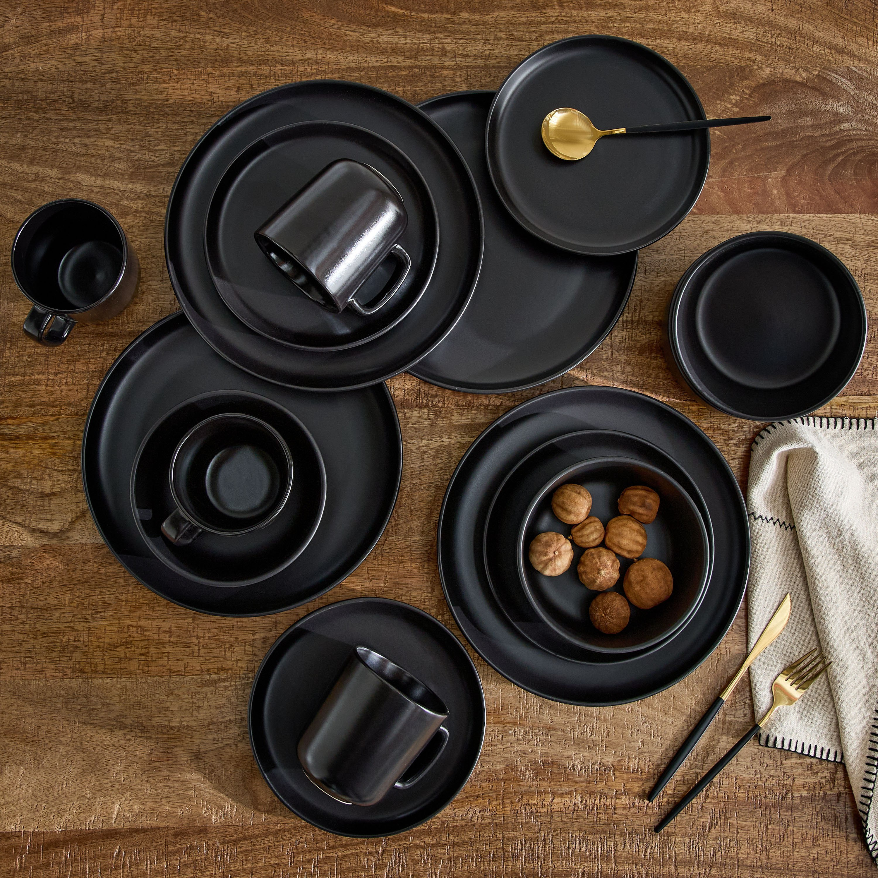 Black Matte 16-Piece Dinner Set-hbxdiningroom-tabletop-dinnersets-image-1