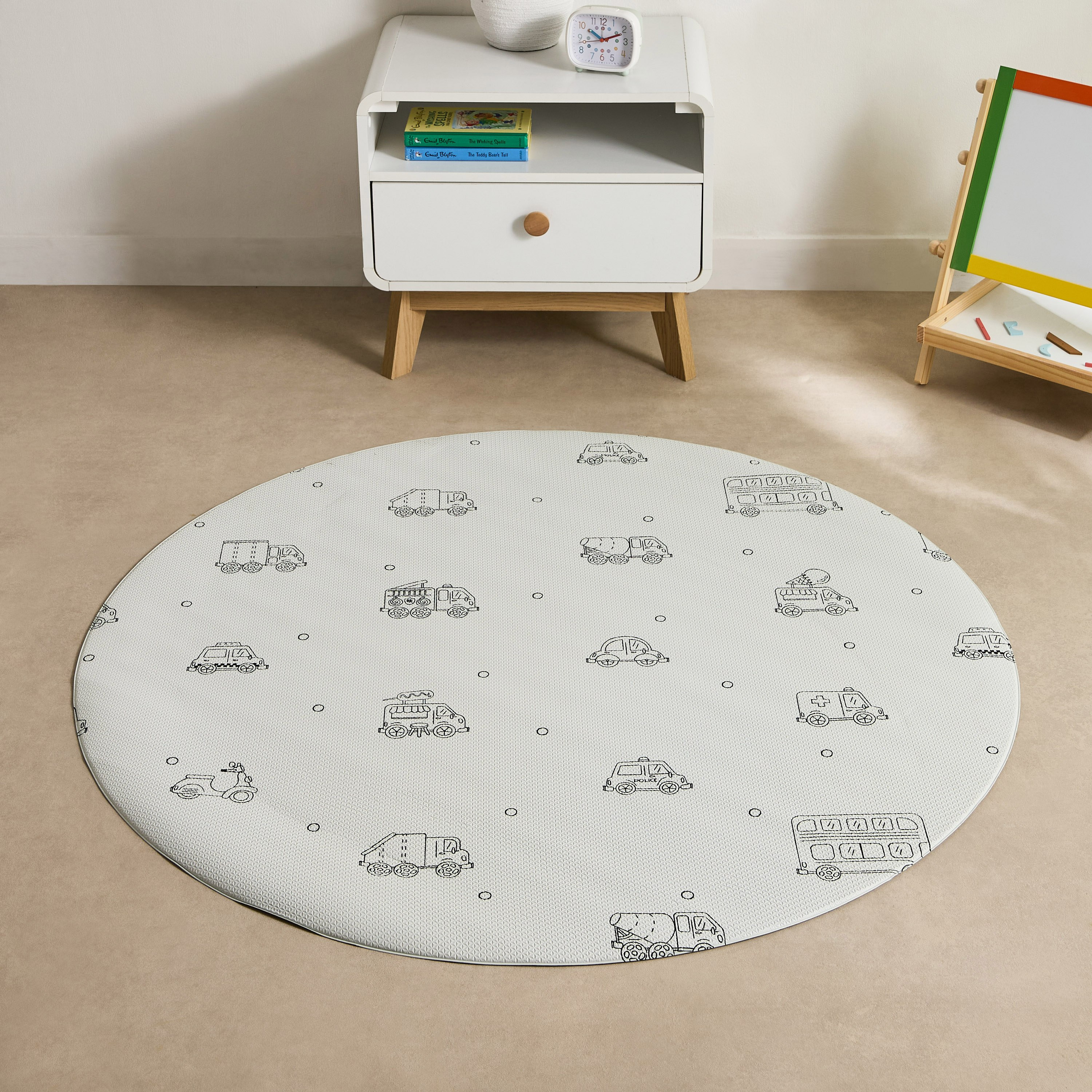 Mystify Toy Trucks Circular Mat - 120 cm-hbxhomeware-hbxkidsandyouth-image-1