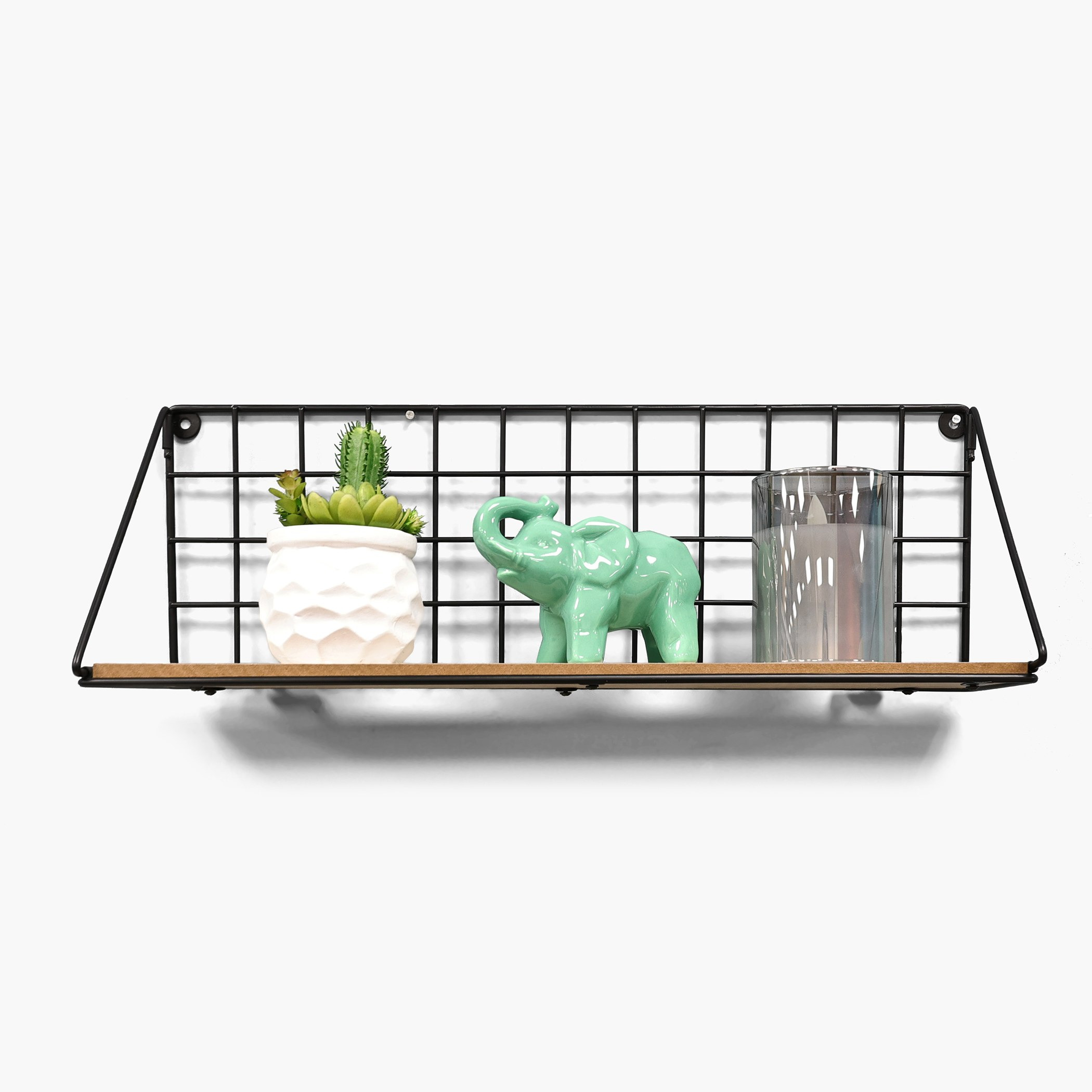 Sera 1-Tier Foldable Wall Shelf with MDF Board - 48x14x17 cm-hbxfurniture-mediaunitsandstorage-wallshelves-image-1