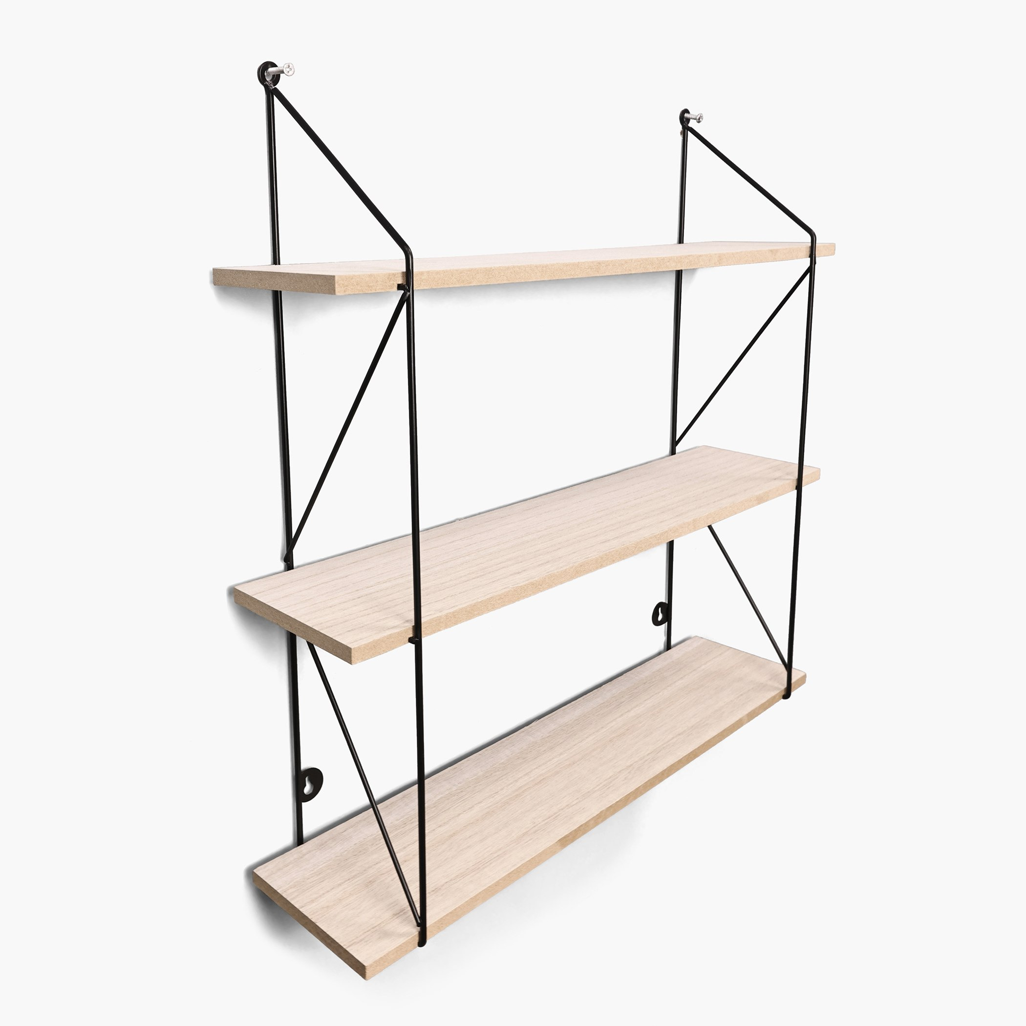 Sera Tall 3-Tier Wall Shelf with MDF Board - 50x12x50 cm-hbxfurniture-mediaunitsandstorage-wallshelves-image-2