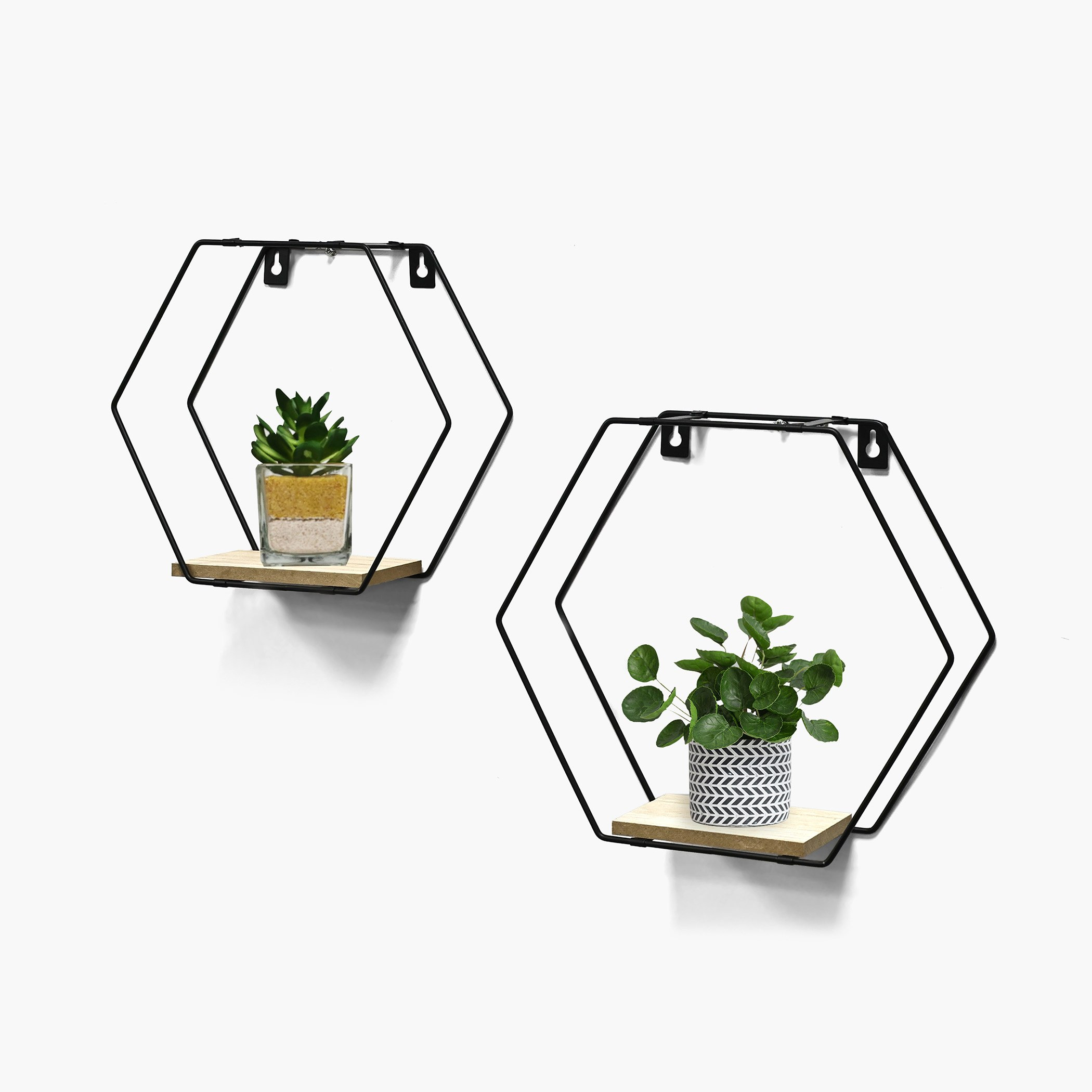 مجموعة رفوف حائط سداسية قطعتين من سيرا-hbxfurniture-mediaunitsandstorage-wallshelves-image-1