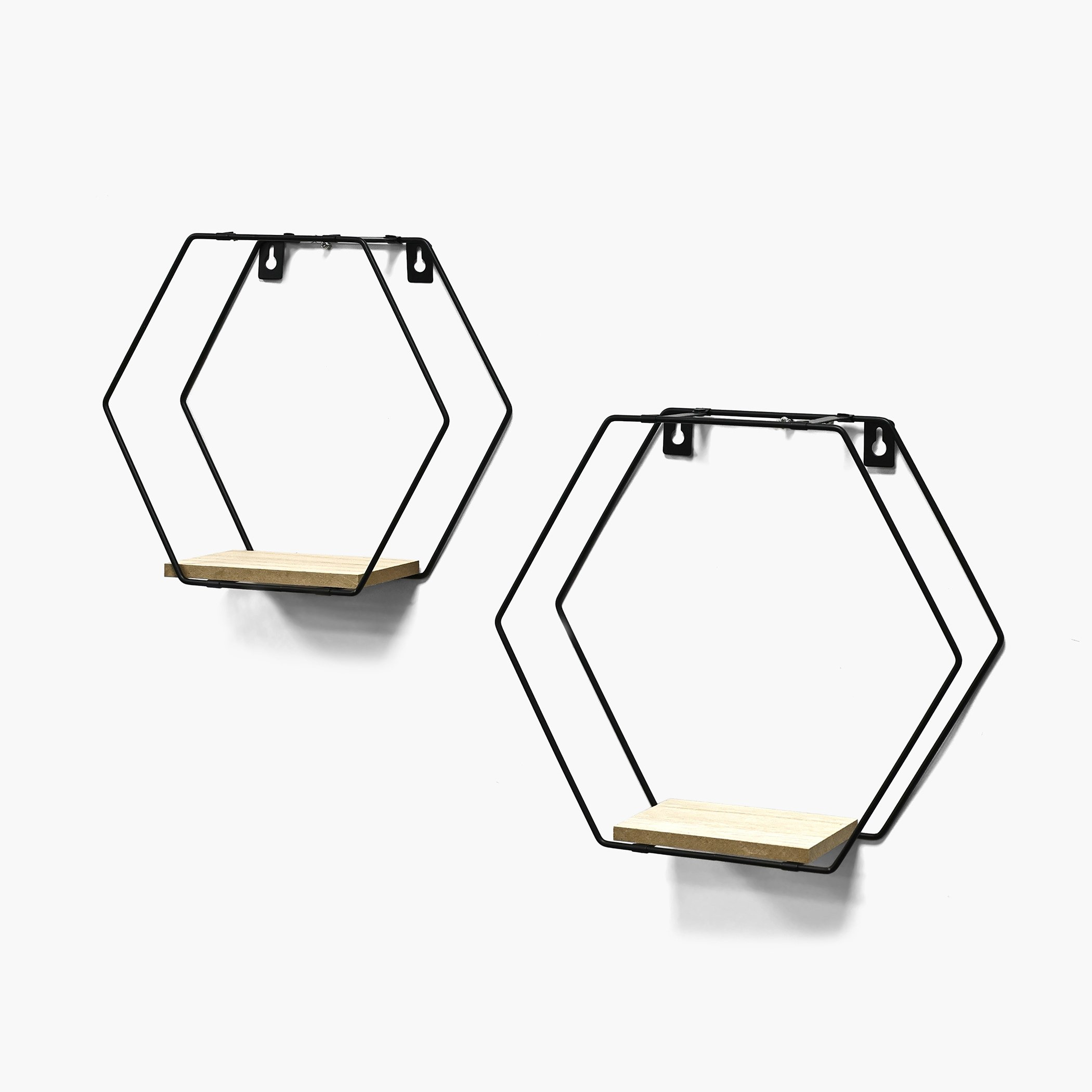 مجموعة رفوف حائط سداسية قطعتين من سيرا-hbxfurniture-mediaunitsandstorage-wallshelves-image-2