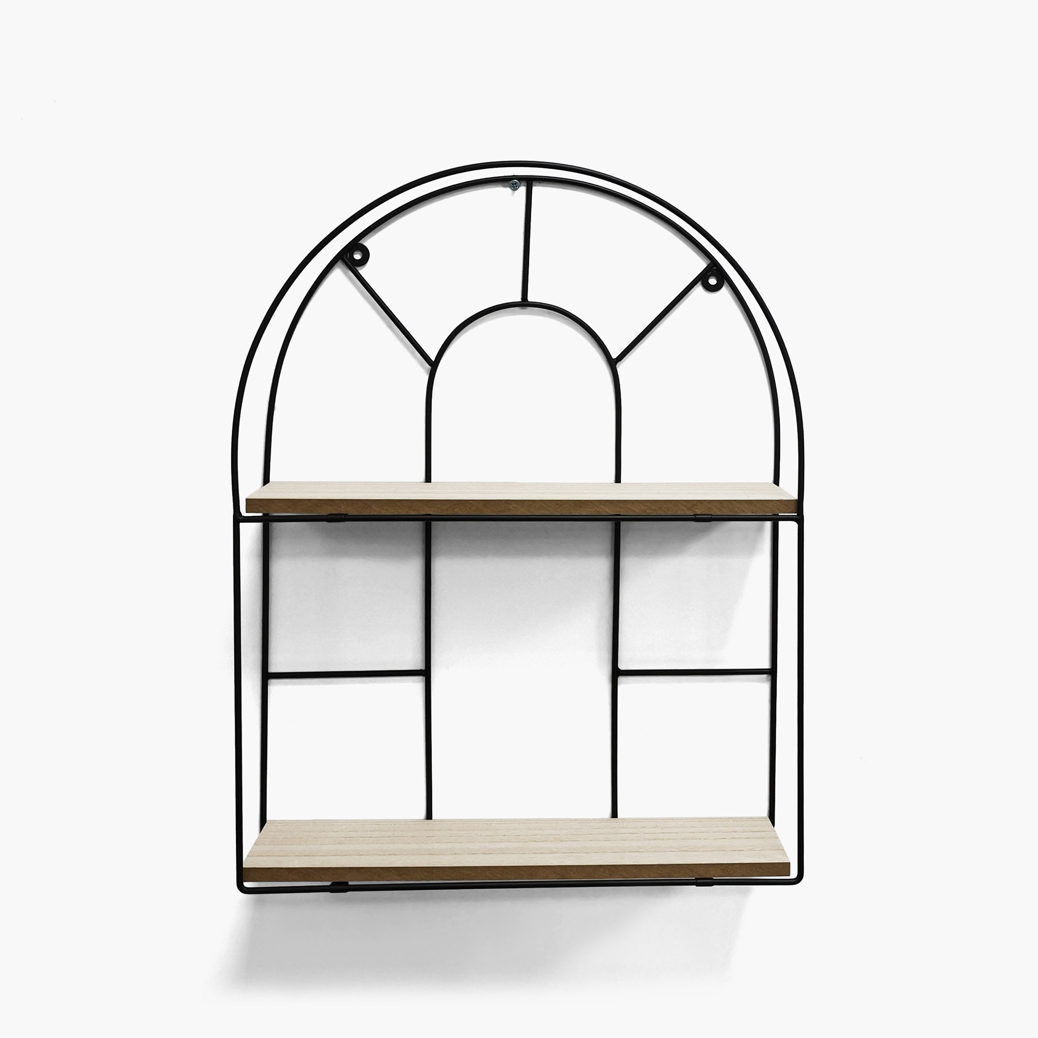 Sera Arch 2-Tier Wall Shelf - 35x10x45 cm-hbxfurniture-mediaunitsandstorage-wallshelves-image-2