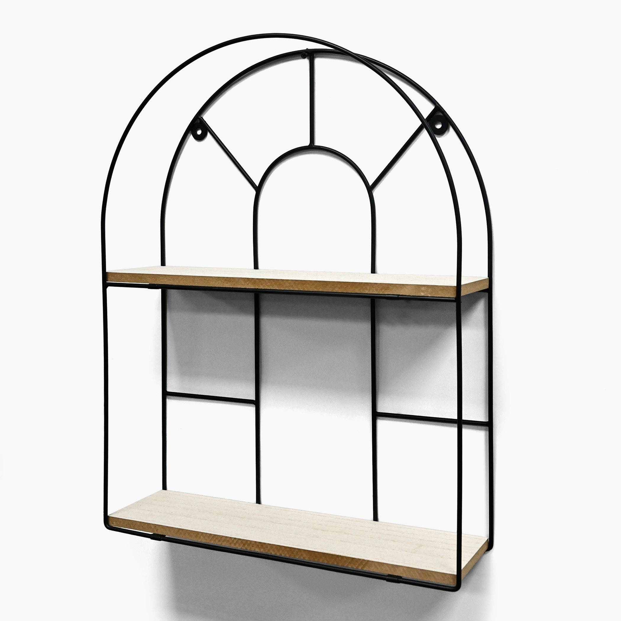 Sera Arch 2-Tier Wall Shelf - 35x10x45 cm-hbxfurniture-mediaunitsandstorage-wallshelves-image-3
