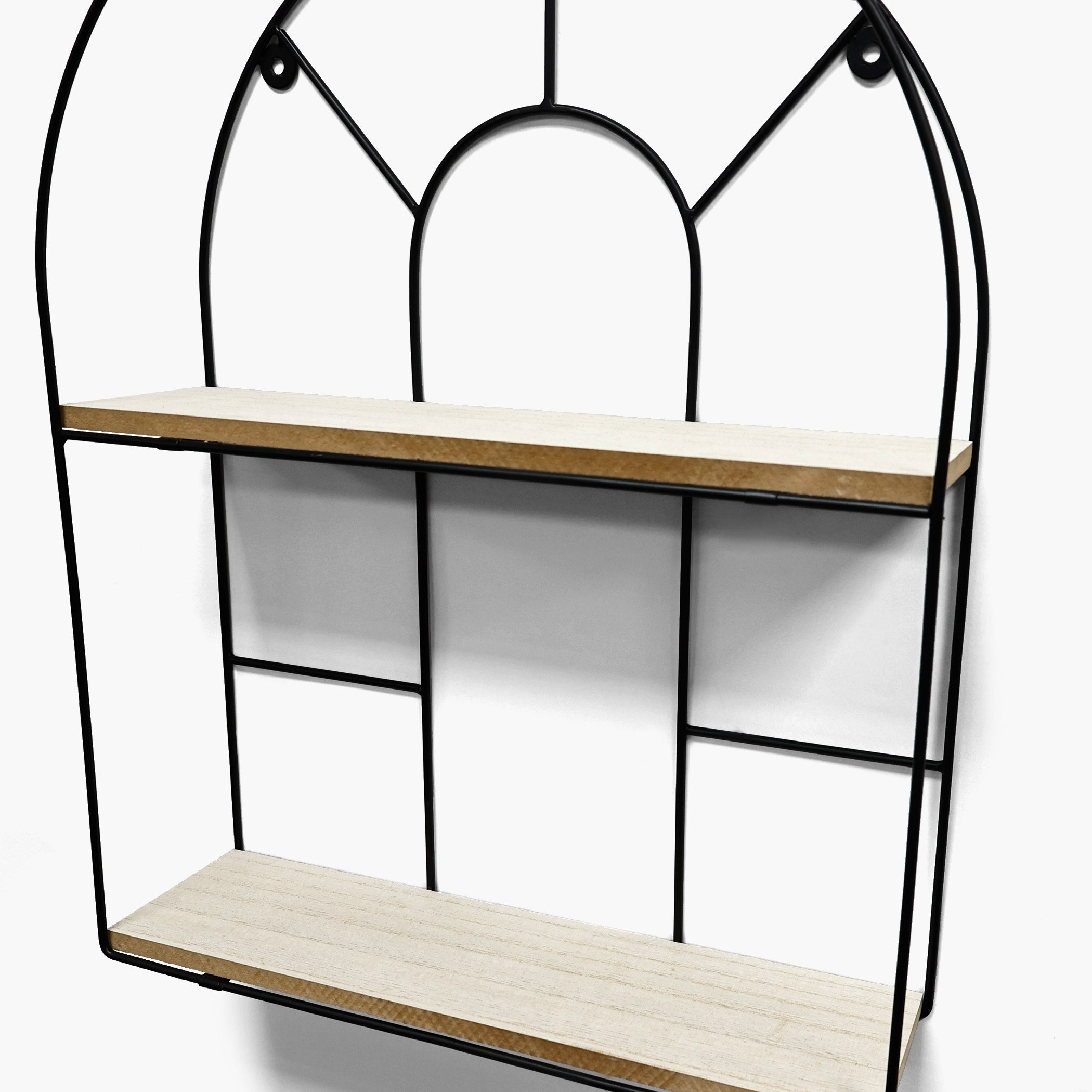 Sera Arch 2-Tier Wall Shelf - 35x10x45 cm-hbxfurniture-mediaunitsandstorage-wallshelves-image-4
