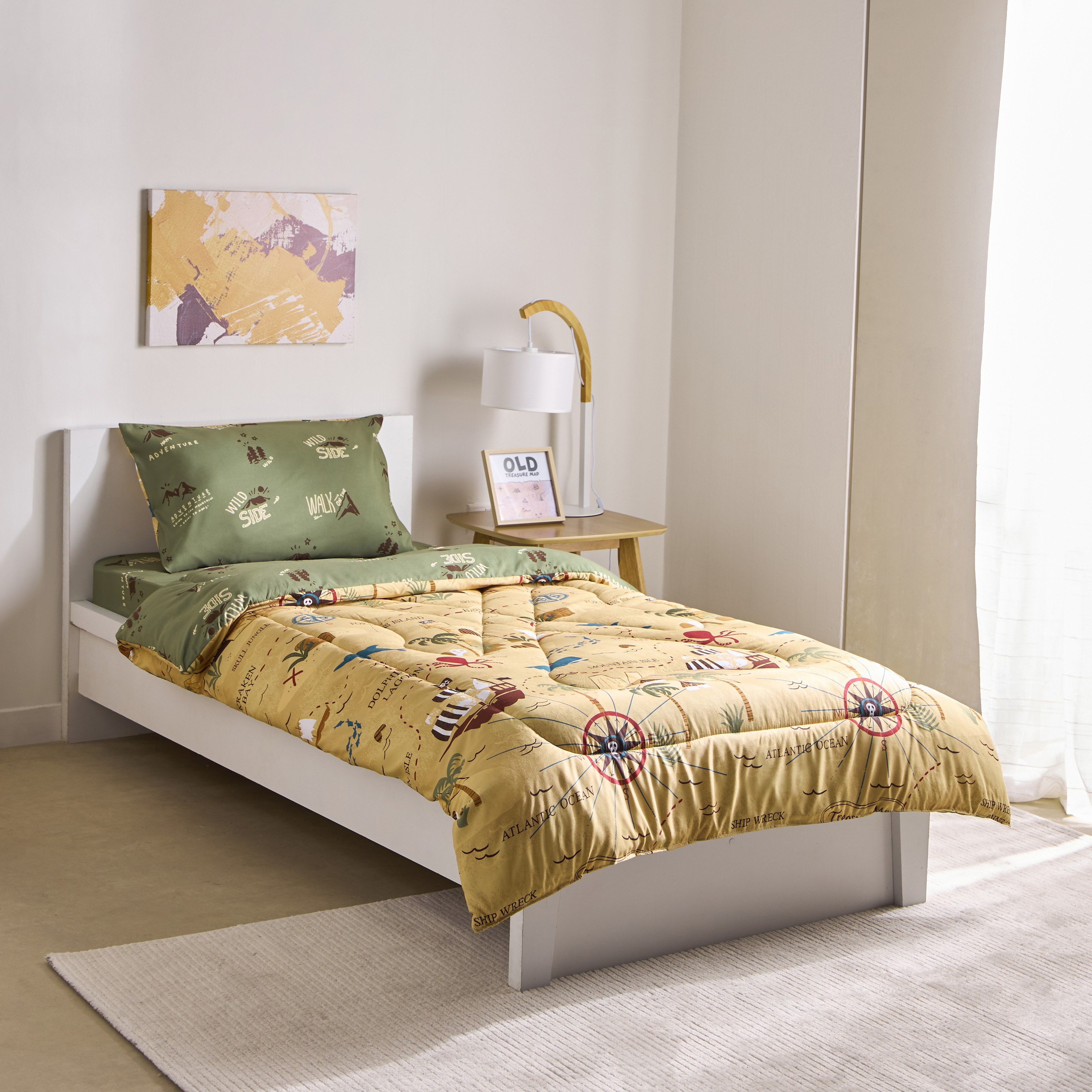 طقم لحاف فردي من الألياف الدقيقة قطعتين كامب من جوي أدفنتشر - 135×220 سم-hbxhomeware-hbxbedroom-image-2