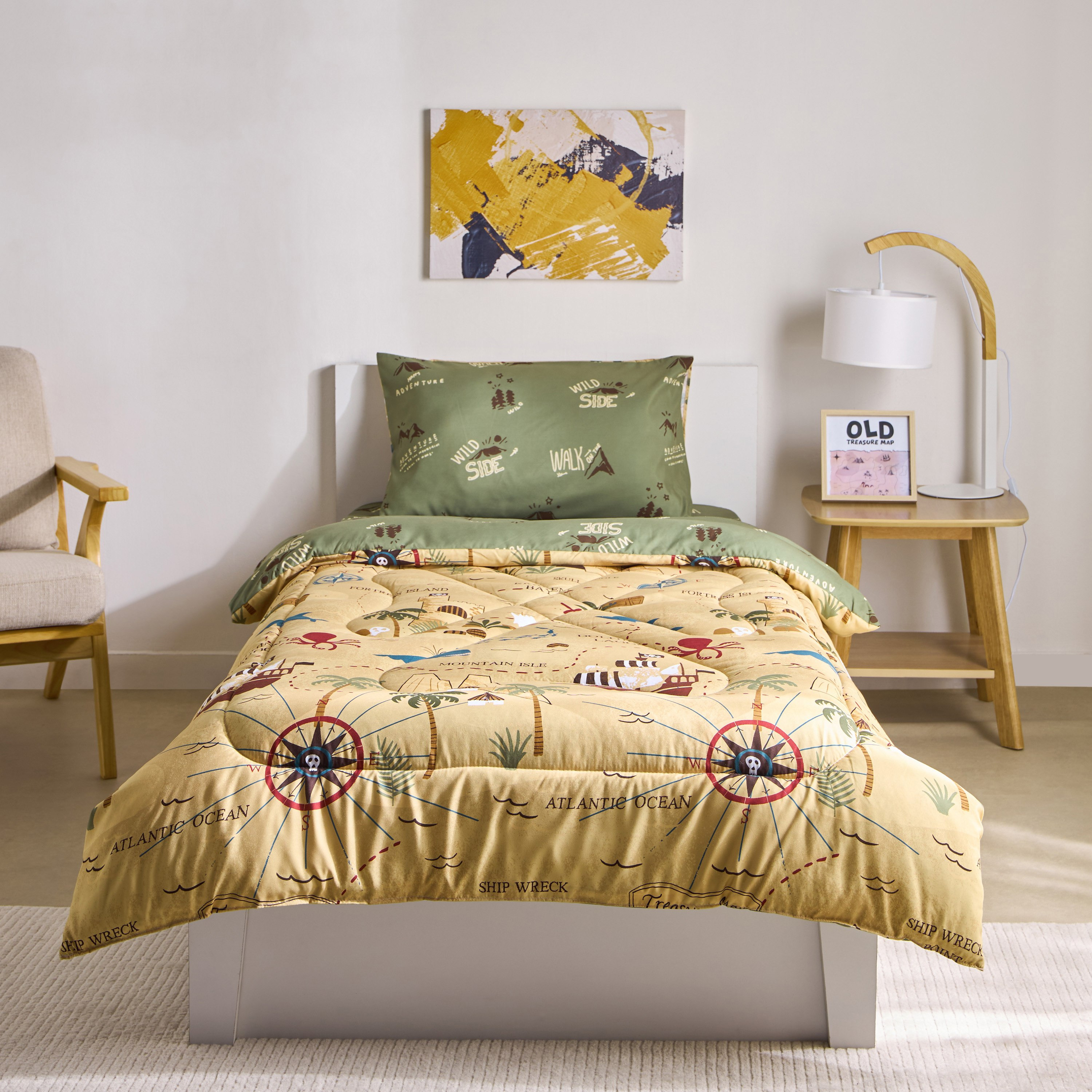 طقم لحاف فردي من الألياف الدقيقة قطعتين كامب من جوي أدفنتشر - 135×220 سم-hbxhomeware-hbxbedroom-image-3
