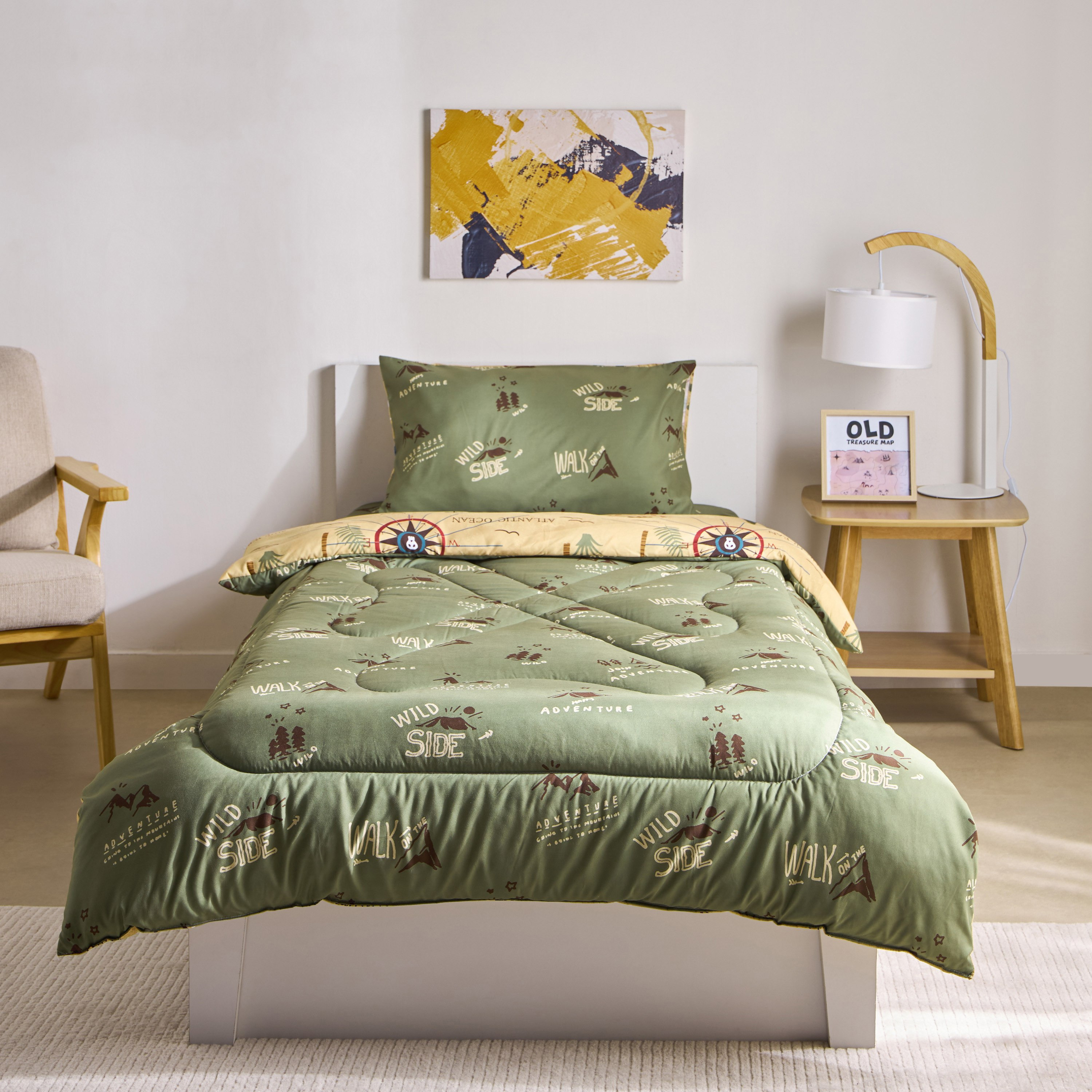 طقم لحاف فردي من الألياف الدقيقة قطعتين كامب من جوي أدفنتشر - 135×220 سم-hbxhomeware-hbxbedroom-image-4