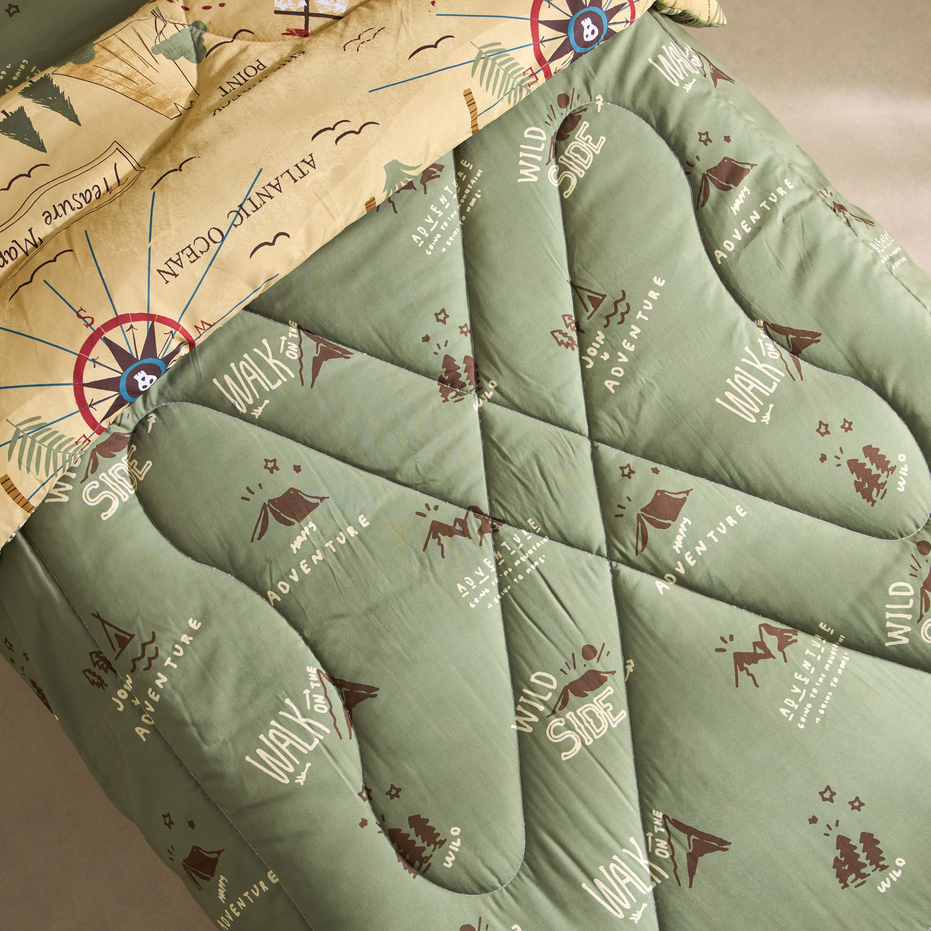 طقم لحاف فردي من الألياف الدقيقة قطعتين كامب من جوي أدفنتشر - 135×220 سم-hbxhomeware-hbxbedroom-image-5