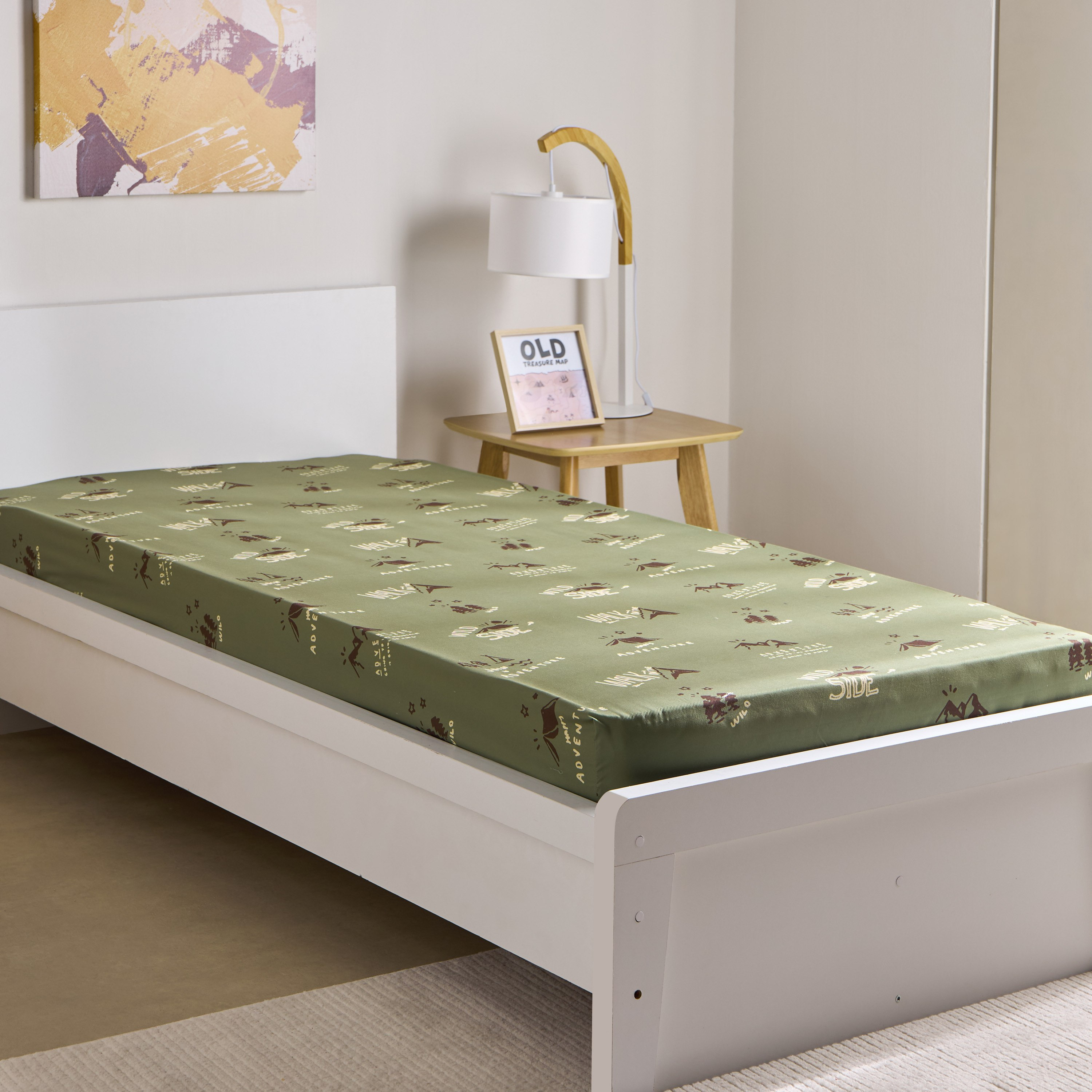 شرشف مطاطي مايكروفايبر مفرد كامب من جوي أدفنشرر - 90x200+25 سم-hbxhomeware-hbxbedroom-image-1