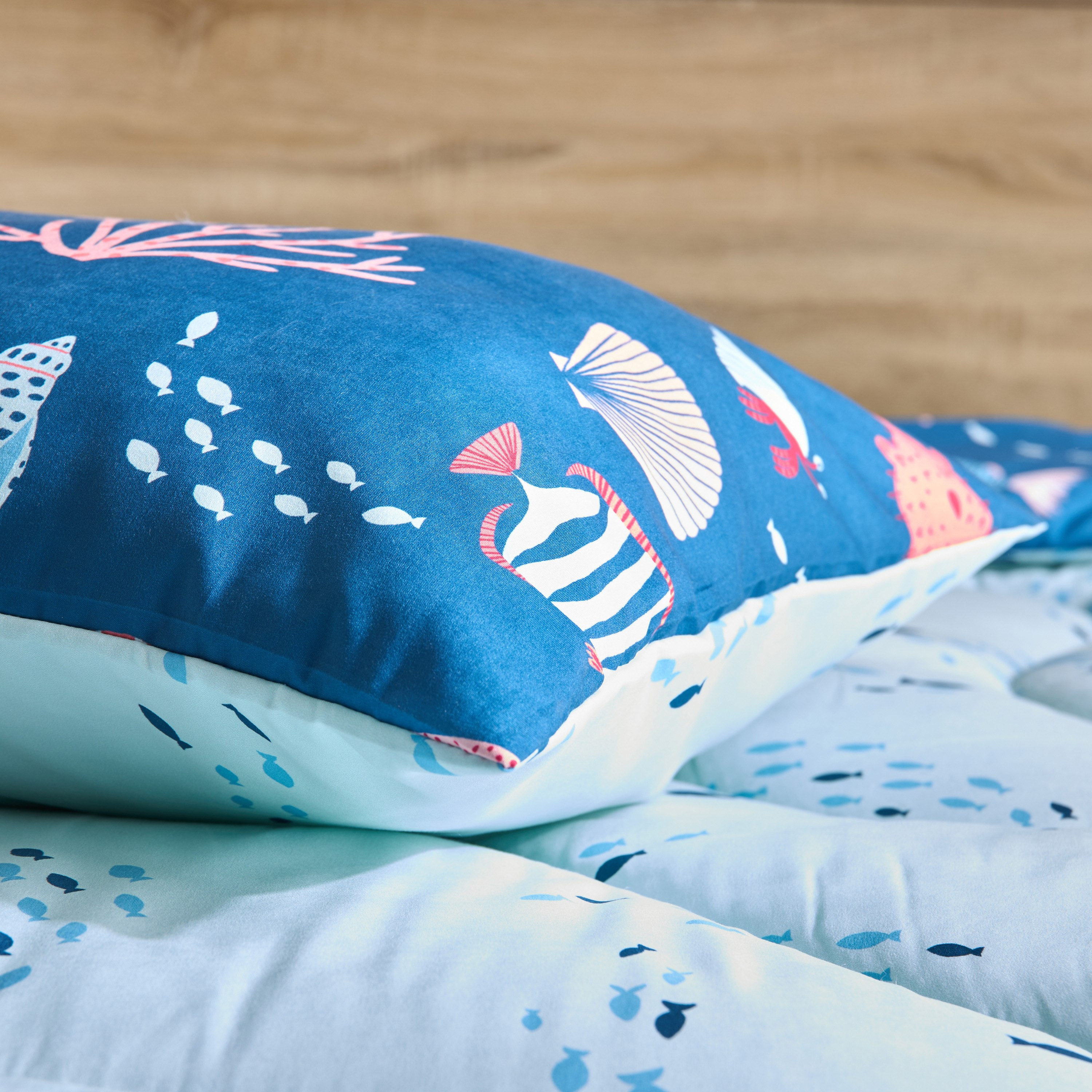 طقم لحاف توين من الألياف الدقيقة بتصميم أسماك البحر قطعتين من جوي - 160×220 سم-hbxhomeware-hbxbedroom-image-8