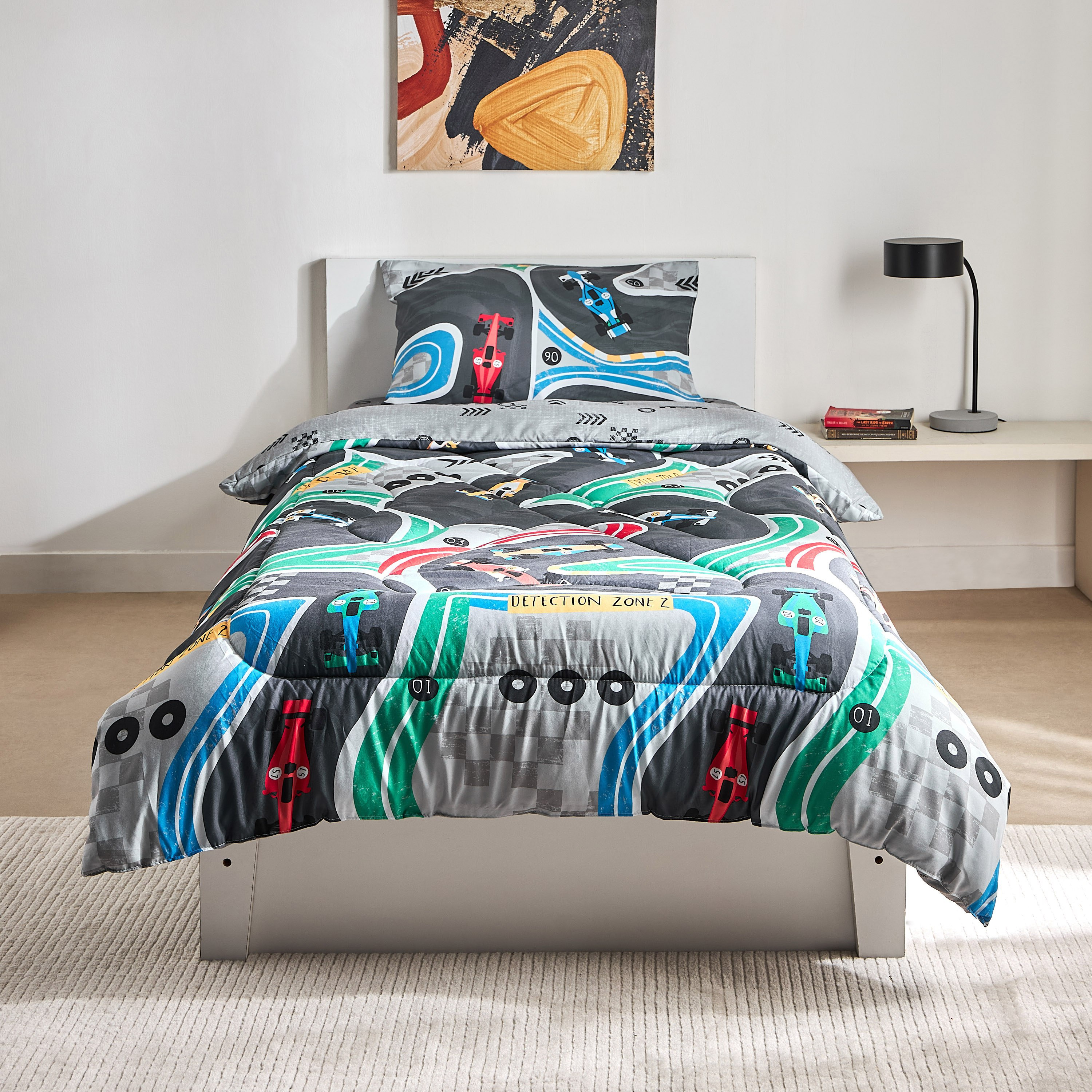 Tom 2-Piece Gearhead Cars Single Microfibre Comforter Set - 135x220 cm-hbxhomeware-hbxbedroom-image-3