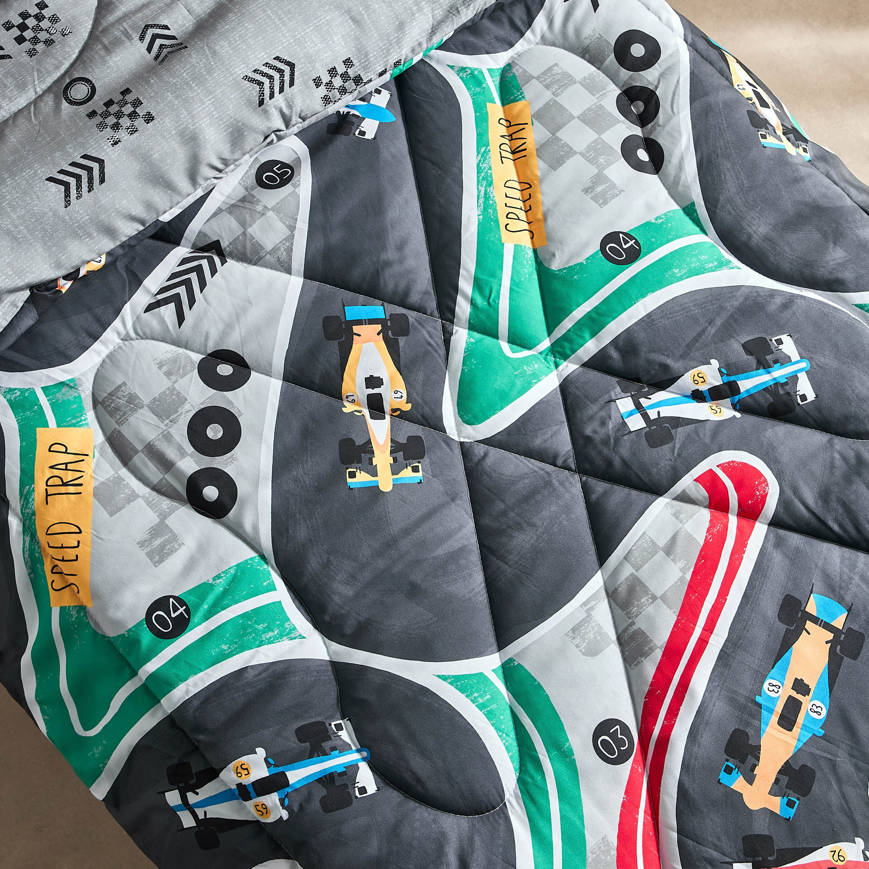 Tom 2-Piece Gearhead Cars Single Microfibre Comforter Set - 135x220 cm-hbxhomeware-hbxbedroom-image-5